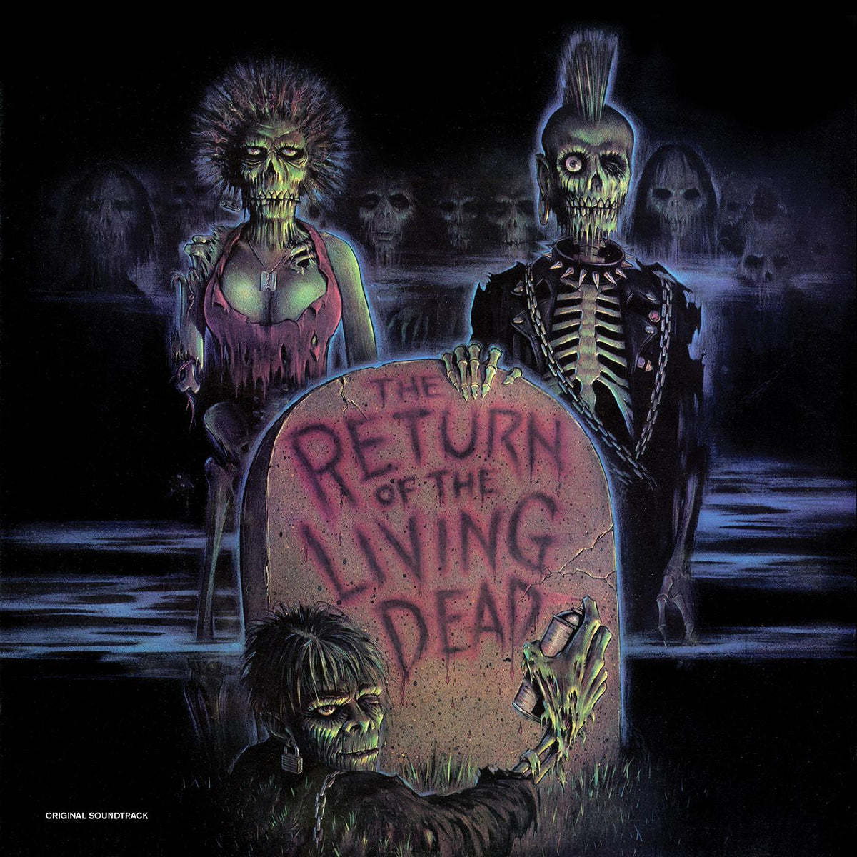 Return of the Living Dead soundtrack LP record (green vinyl w/ splatter)