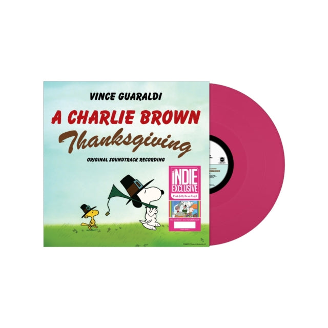 PREORDER (10/02/26): Vince Guaraldi - Charlie Brown Thankgiving LP "pink jelly bean" vinyl record (indie exclusive)