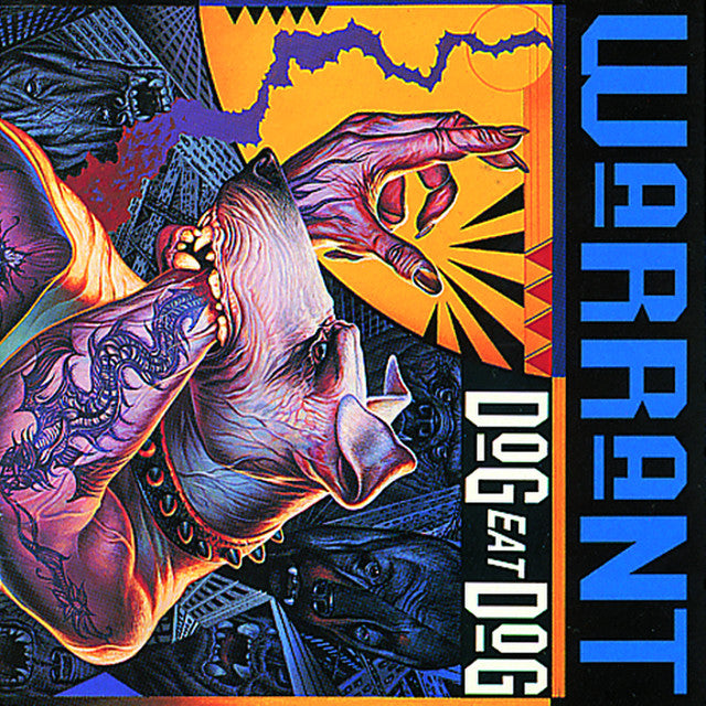 Warrant - Dog Eat Dog LP vinyl record (**DAMAGED JACKET**)