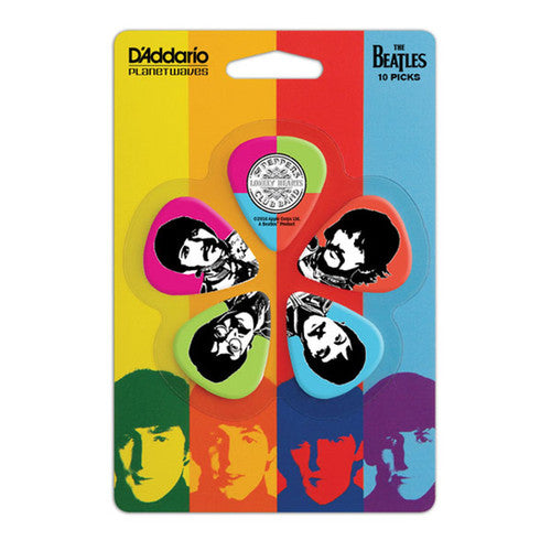 The Beatles Sgt. Pepper's Lonely Hearts Club Band Medium Guitar Picks 10 PACK: D'Addario 1CWH4-10B6