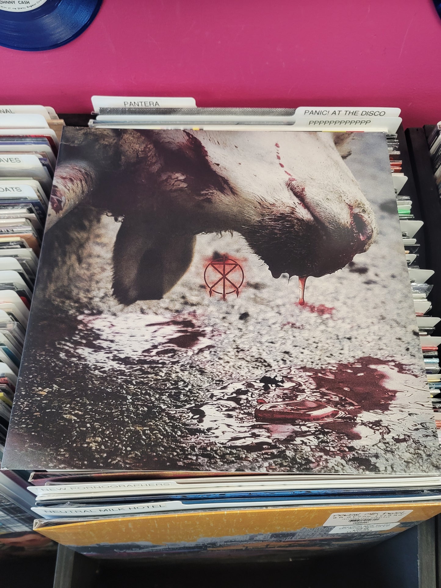 USED: To The Grave - Director's Cuts LP record (clear vinyl w/ red splatter)