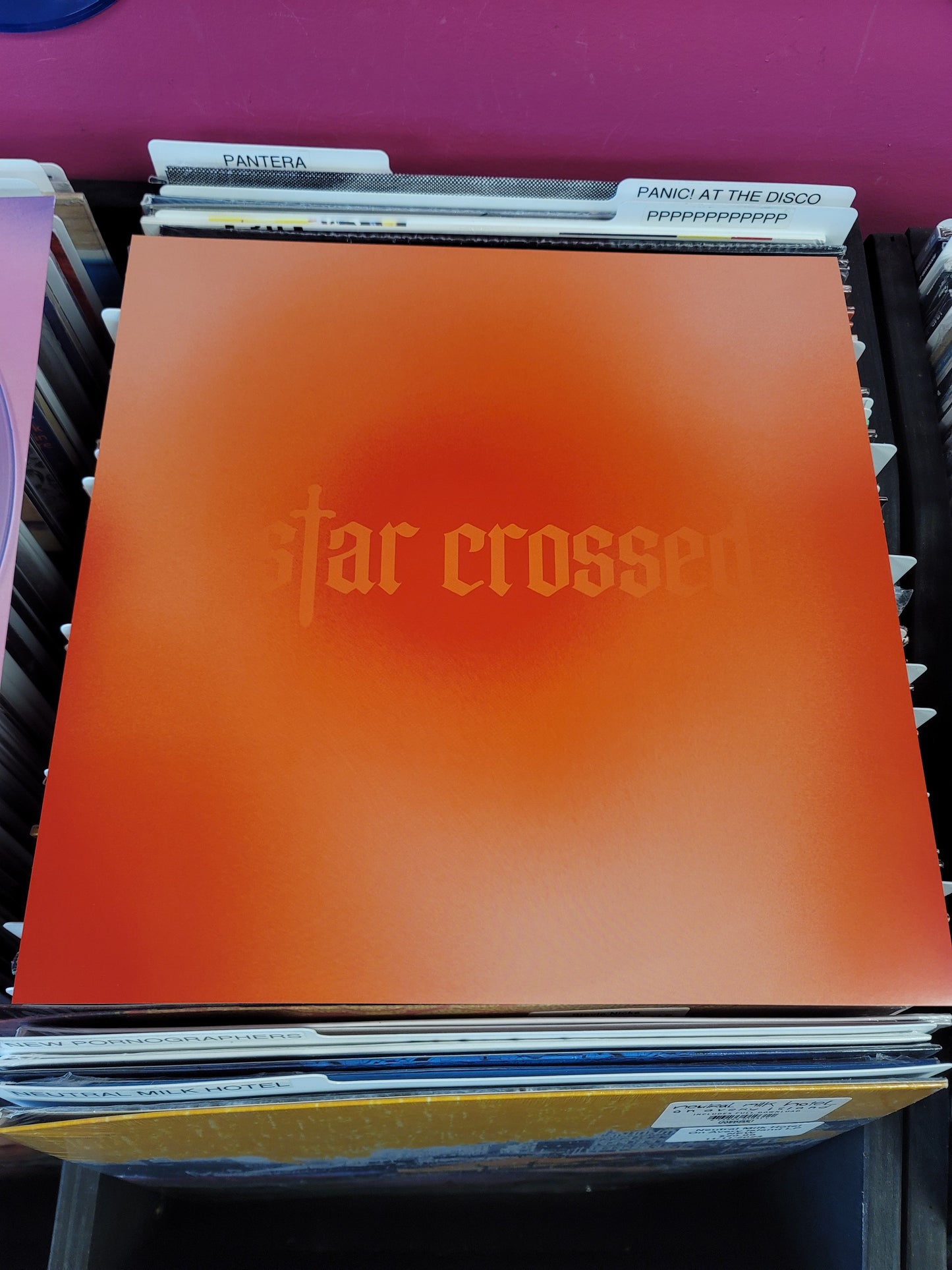 USED: Kacey Musgraves - Star-Crossed LP record (clear/violet split vinyl)