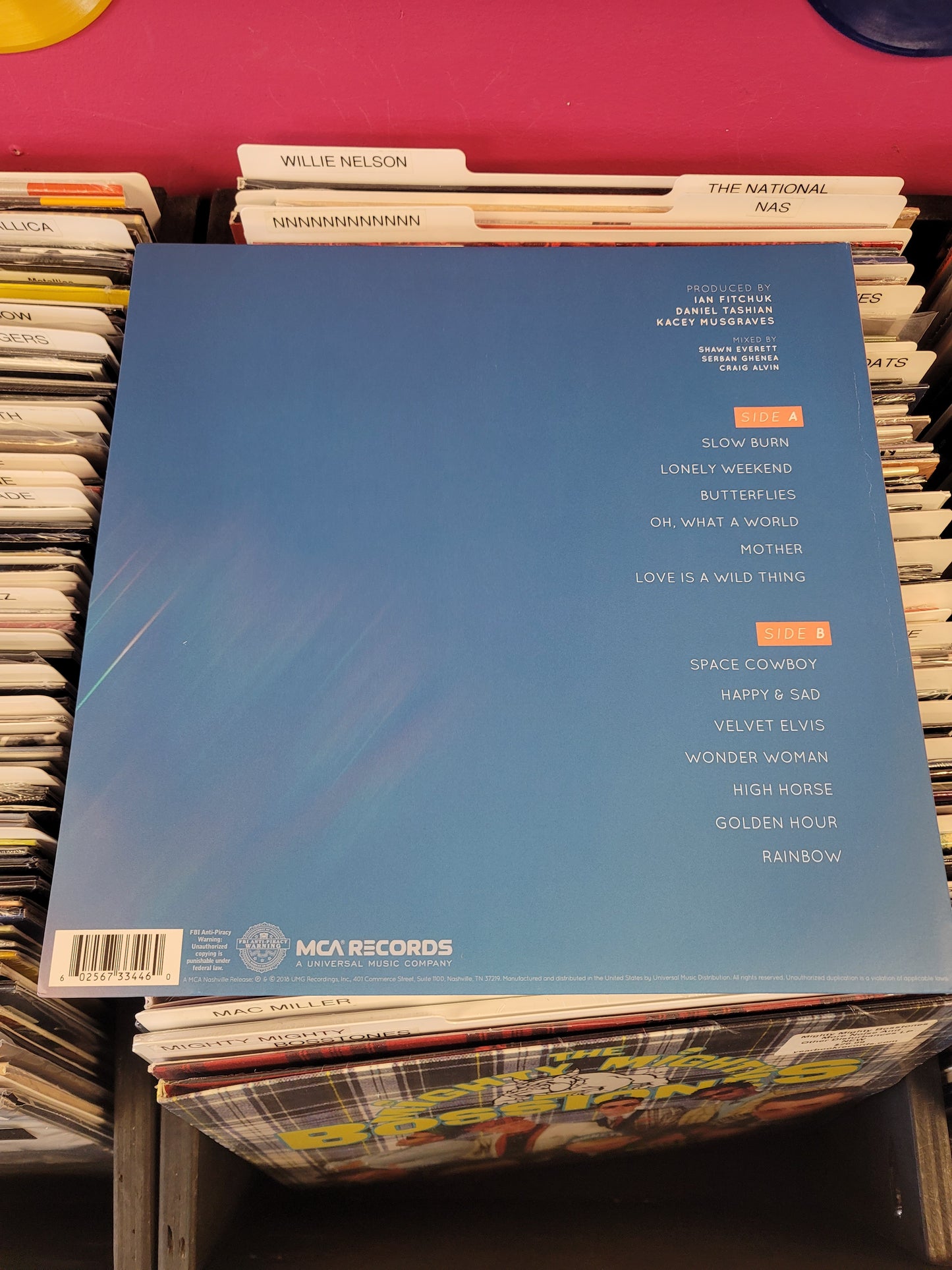 USED: Kacey Musgraves - Golden Hour LP record (clear vinyl)
