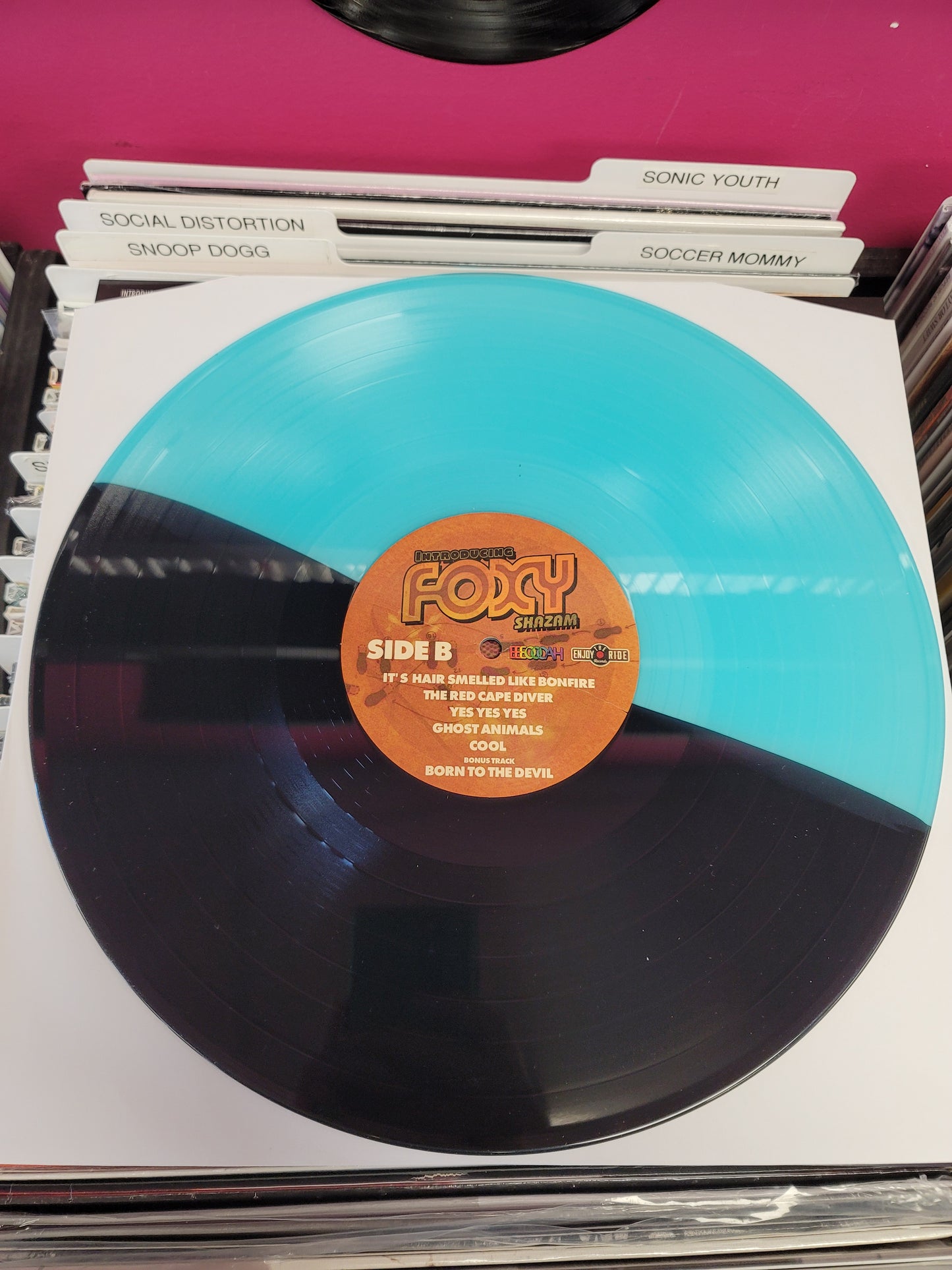 USED: Foxy Shazam - Introducing LP record (blue/black split vinyl)