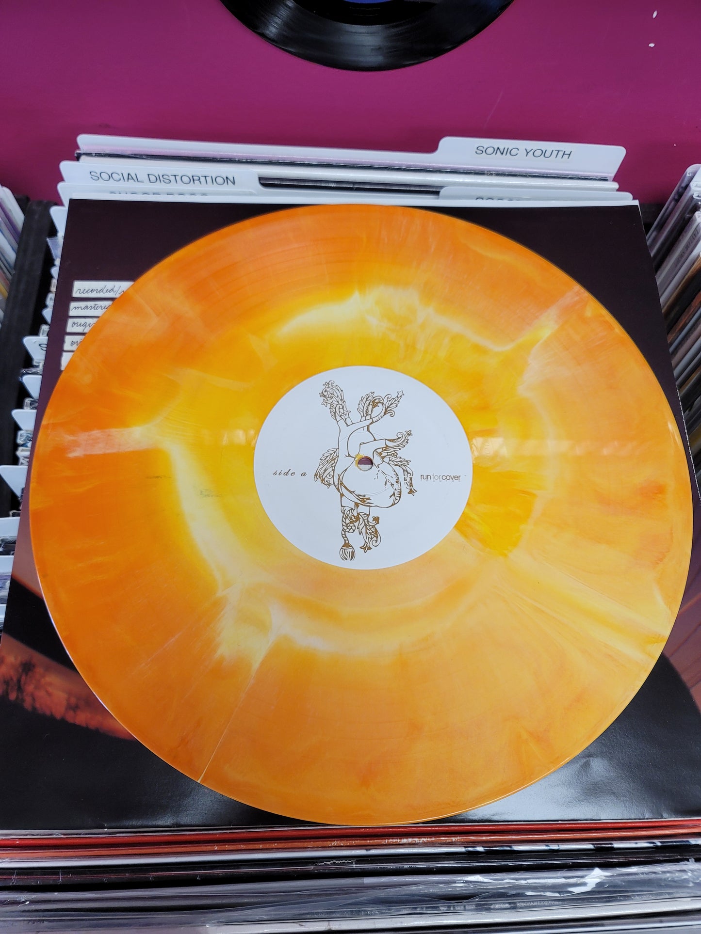 USED: Tigers Jaw - self-titled LP record (orange/yellow vinyl)