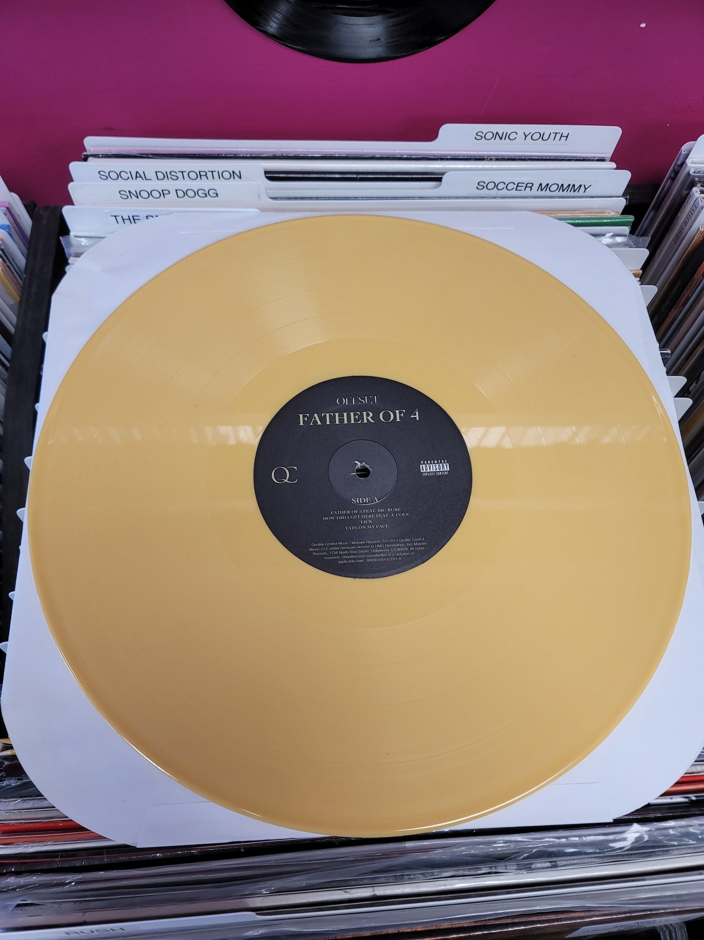 USED: Offset - Father of 4 LP record (yellow vinyl)
