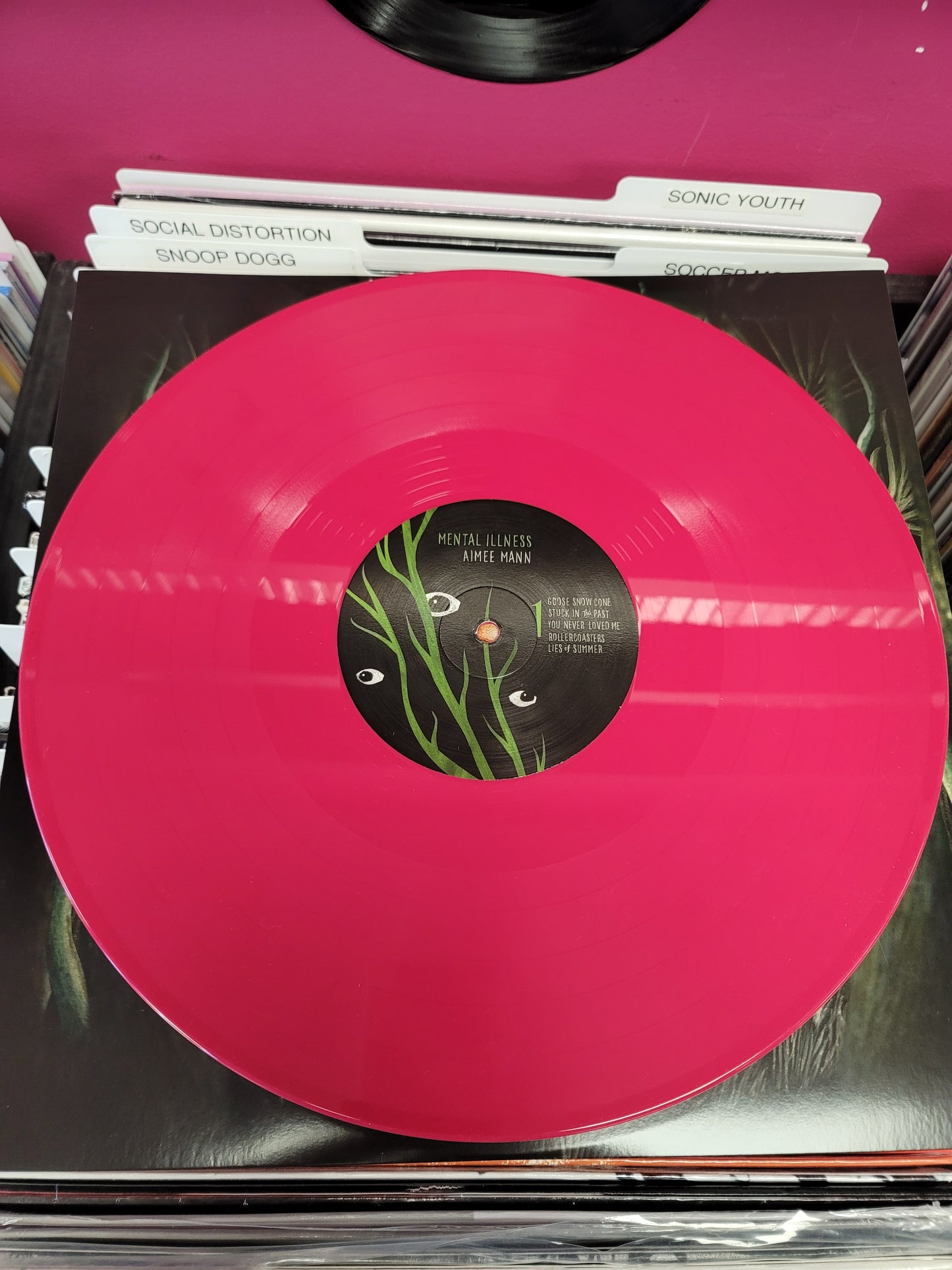 USED: Aimee Mann - Mental Illness LP record (pink vinyl)