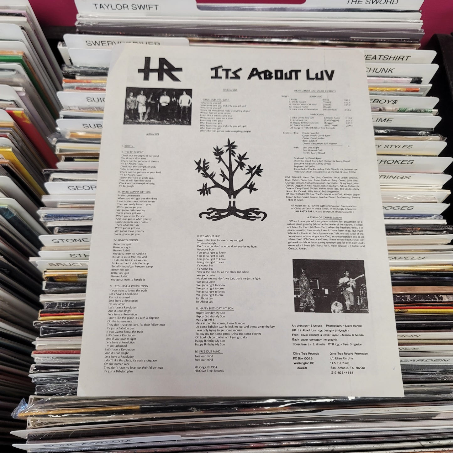 USED: HR - It's About Luv LP vinyl record