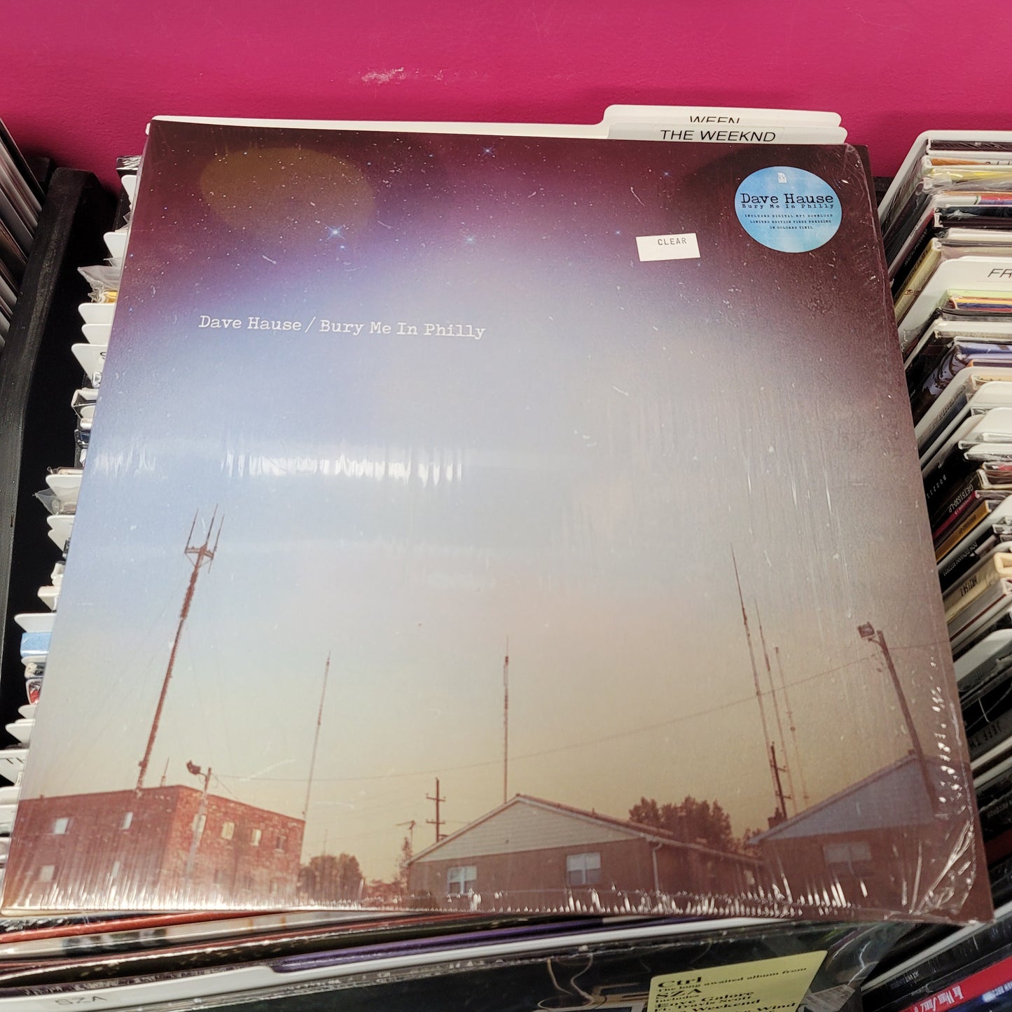 USED: Dave Hause - Bury Me In Philly LP record (clear vinyl)