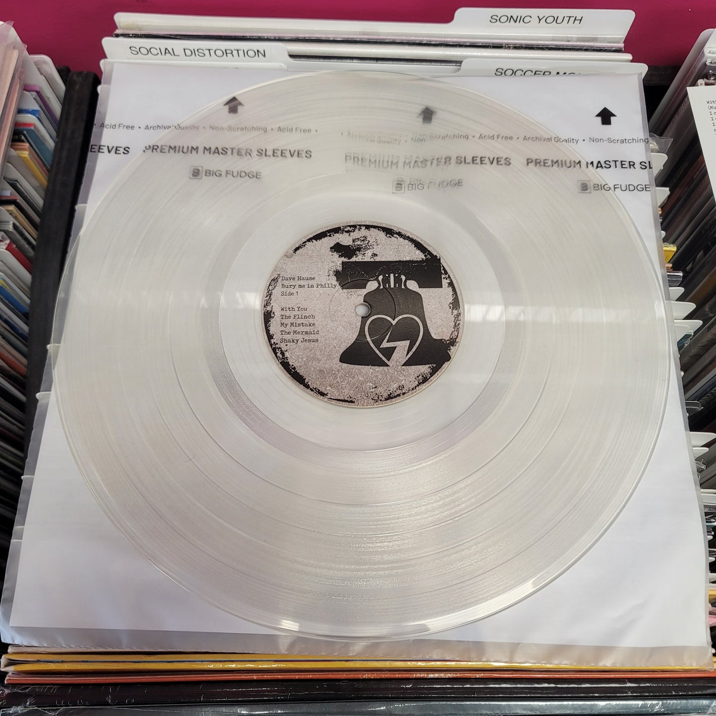 USED: Dave Hause - Bury Me In Philly LP record (clear vinyl)