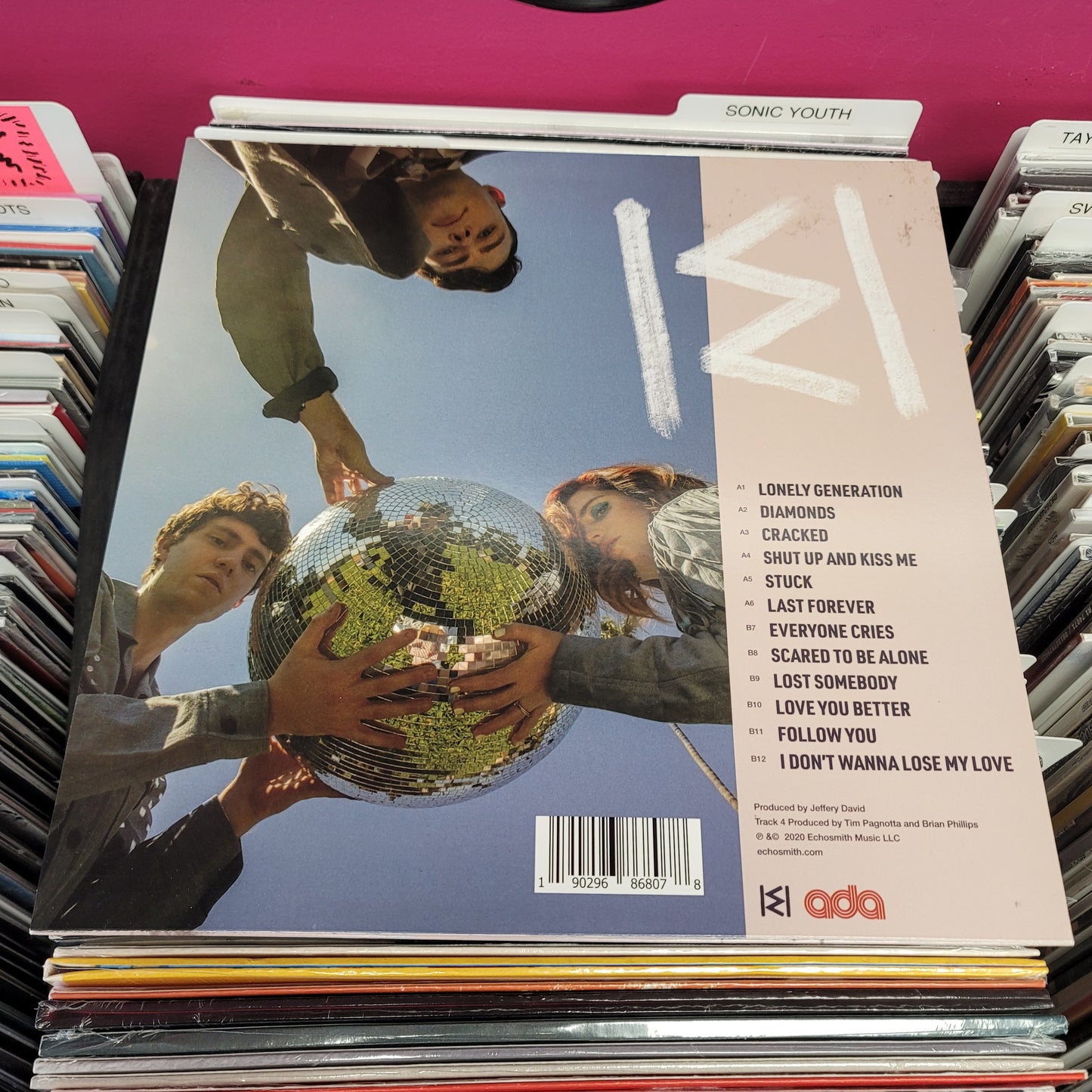 USED: Echosmith - Lonely Generation LP record (colored vinyl)