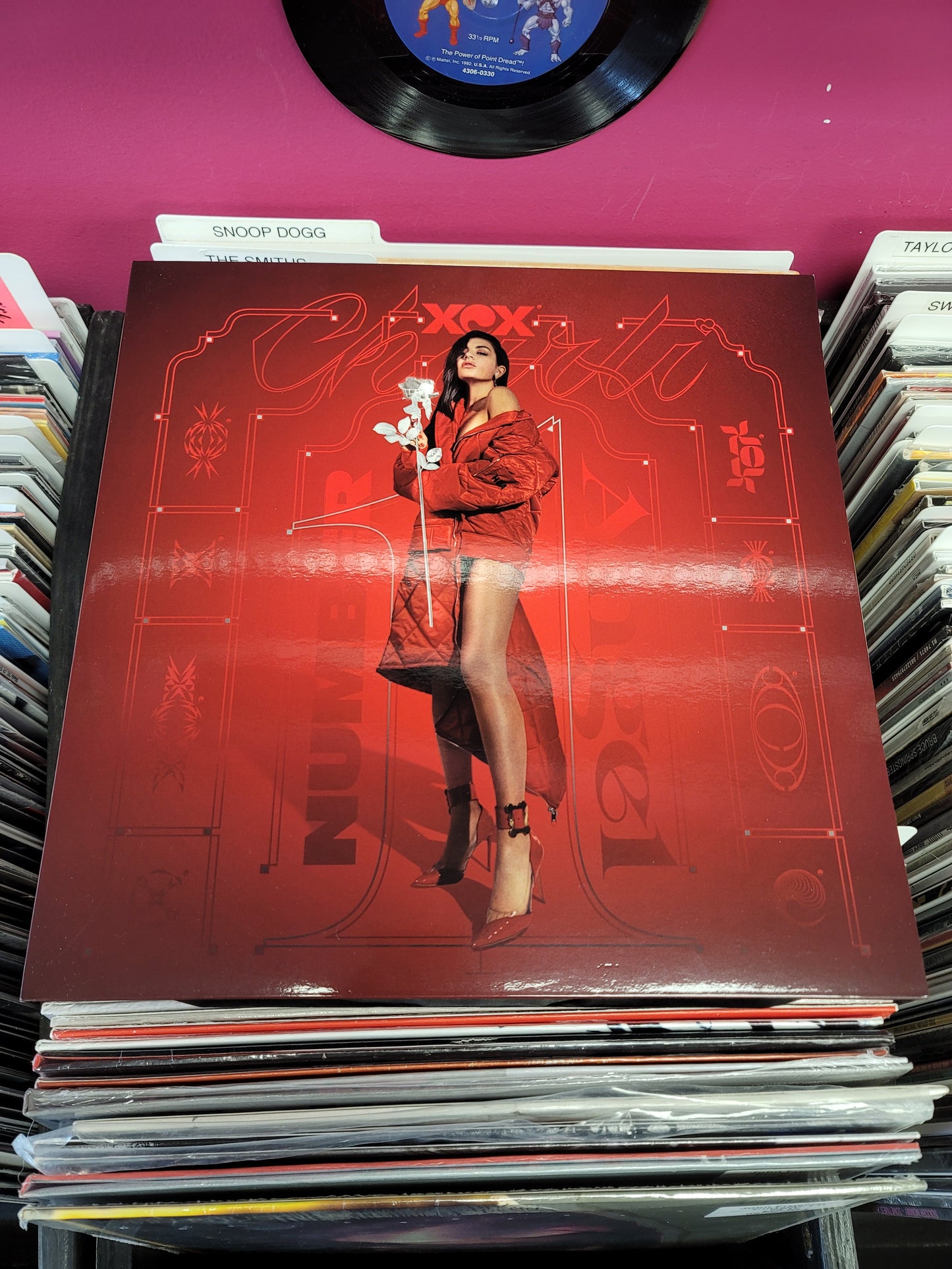 USED: Charli XCX - Number 1 Angel / Pop 2 LP record (red vinyl)