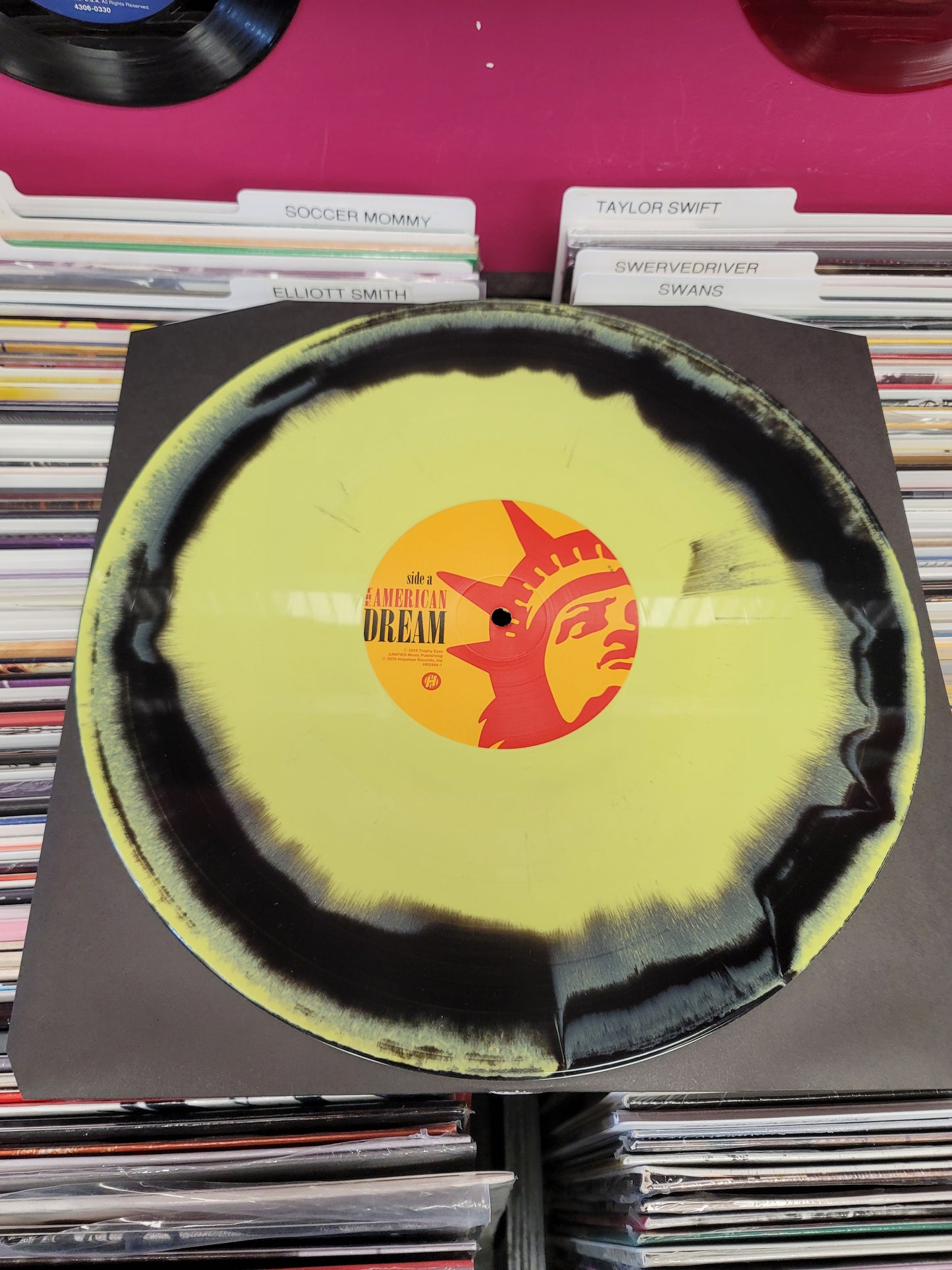USED: Trophy Eyes - The American Dream LP record (black/yellow vinyl)