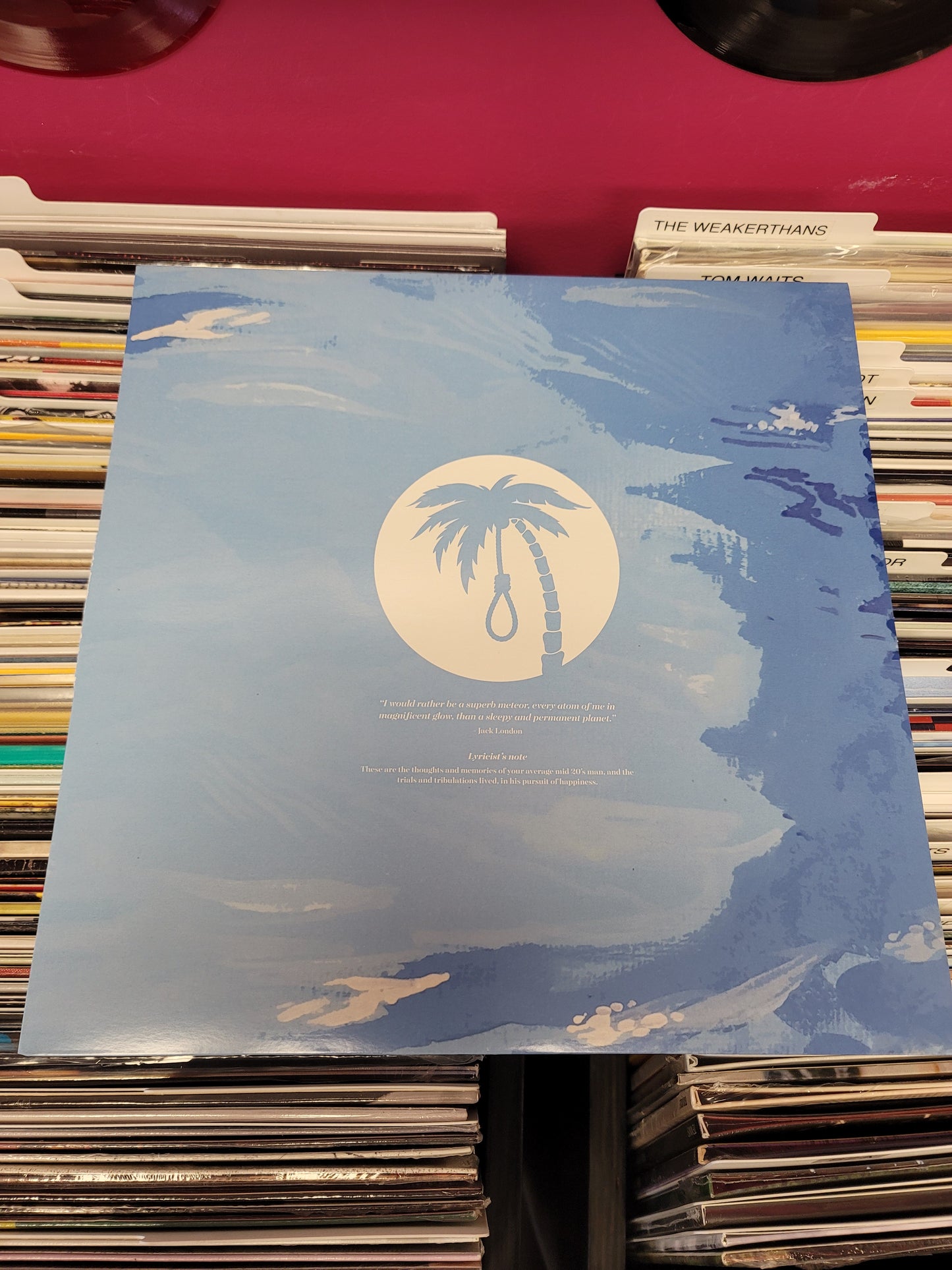 USED: Trophy Eyes - Chemical Miracle LP record (clear vinyl w/ blue splatter)