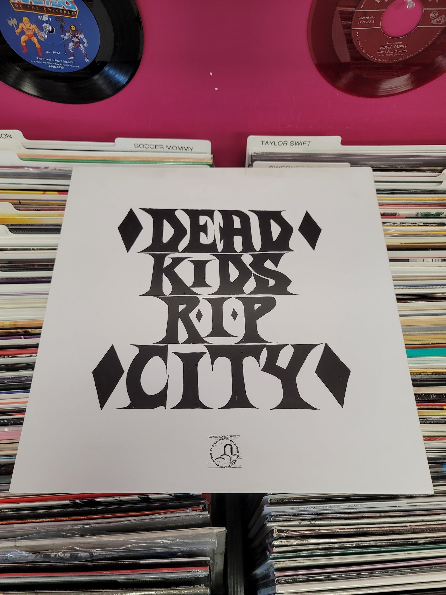 USED: Soft Kill - Dead Kids, R.I.P. City LP record (clear vinyl w/ red splatter)