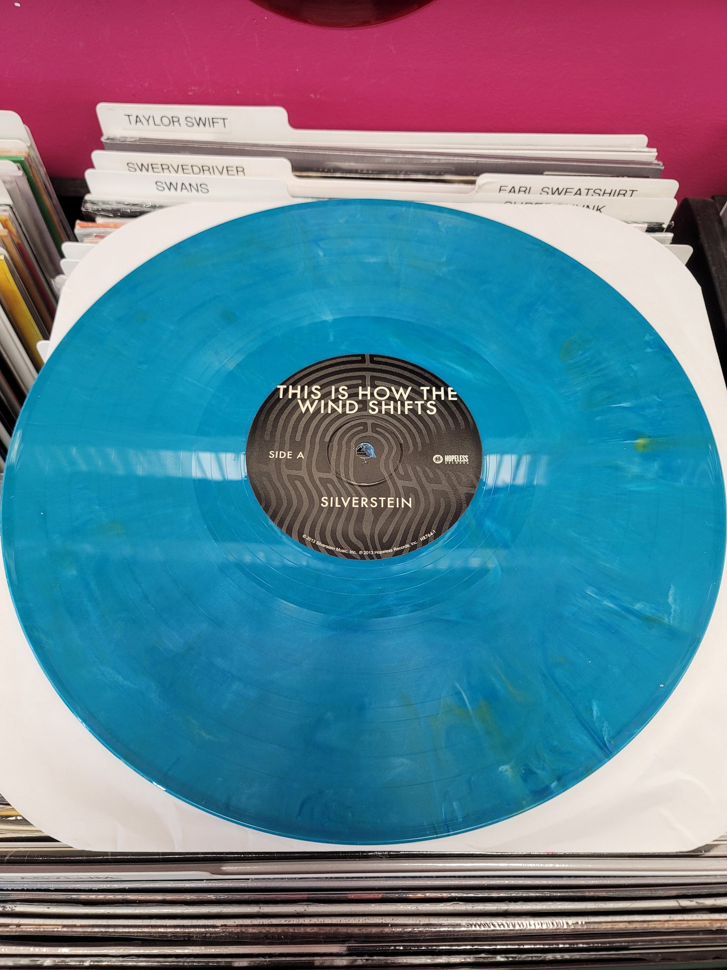USED: Silverstein - This Is How The Wind Shifts LP record (blue vinyl)