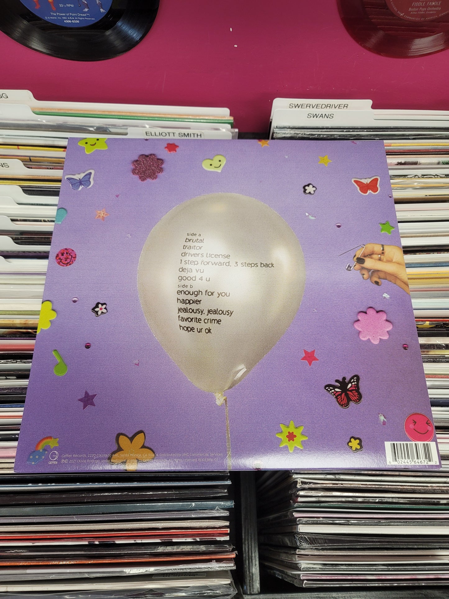 USED: Olivia Rodrigo - SOUR LP record (pink vinyl)