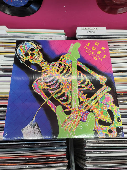 USED: U.K. Subs - Endangered Species LP record (purple vinyl)