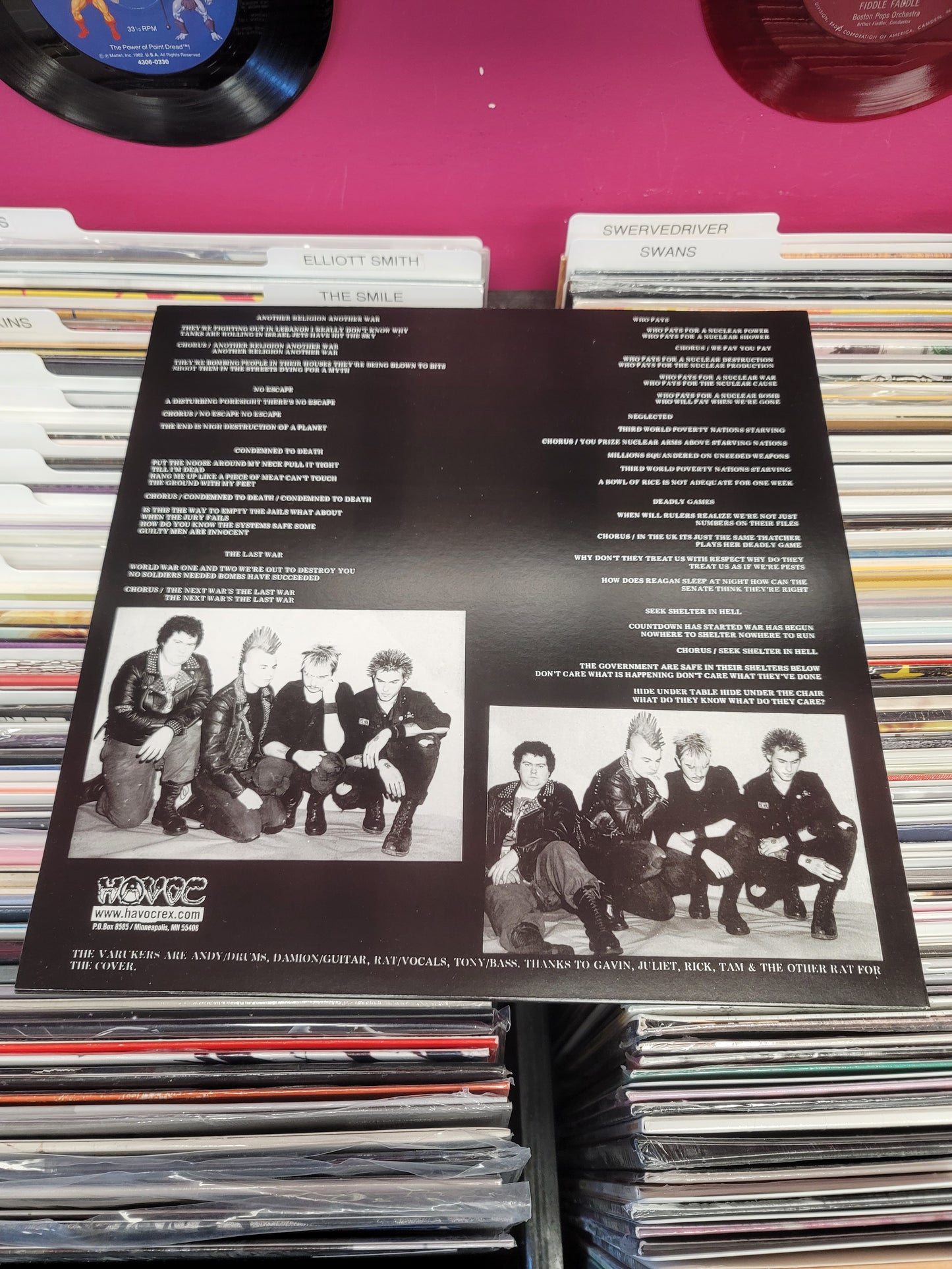 USED: The Varukers - Another Religion, Another War LP vinyl record