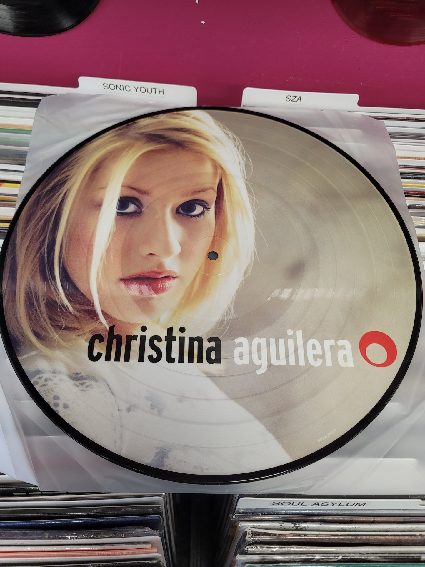 USED: Christina Aguilera - self-titled LP record (picture disc vinyl)