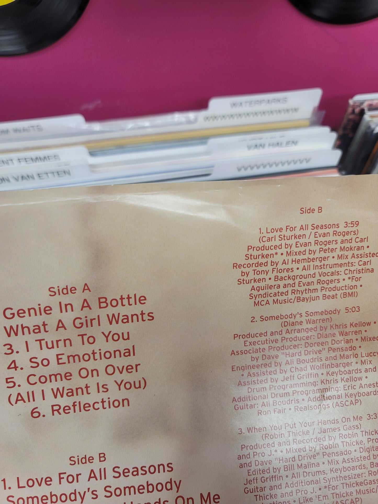 USED: Christina Aguilera - self-titled LP record (picture disc vinyl)