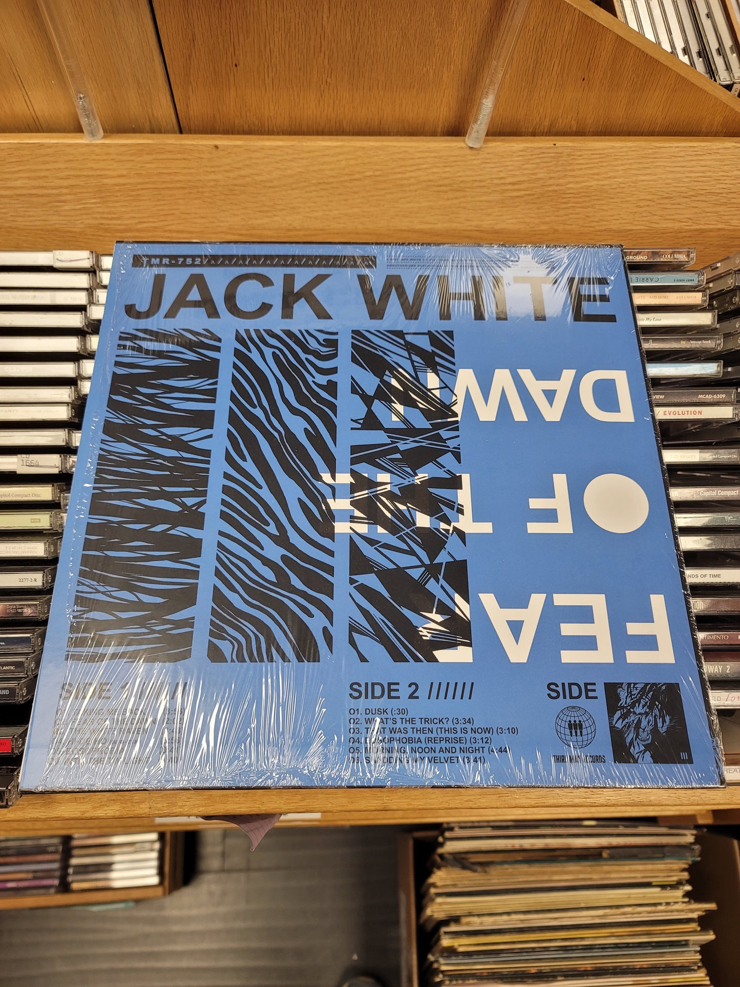 USED: Jack White - Fear of the Dawn LP record (clear/white vinyl)