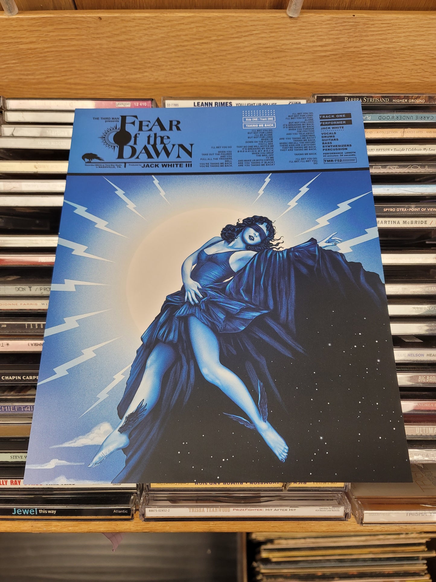 USED: Jack White - Fear of the Dawn LP record (clear/white vinyl)