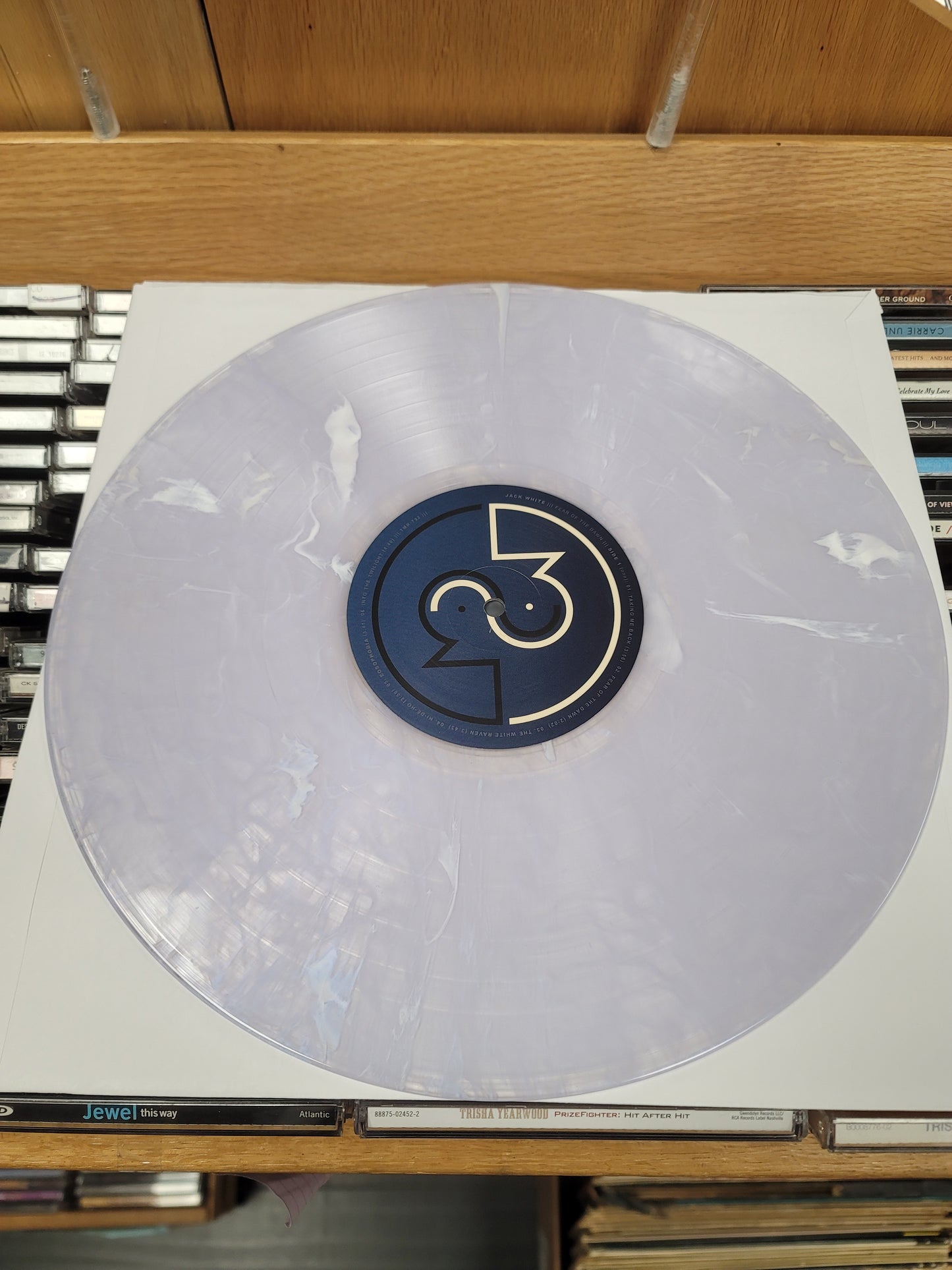 USED: Jack White - Fear of the Dawn LP record (clear/white vinyl)