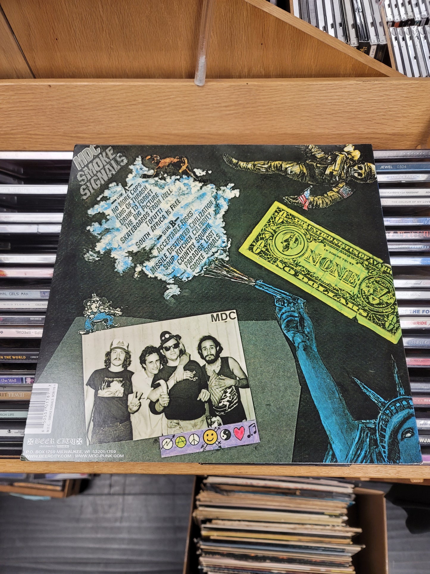 USED: MDC - Smoke Signals LP record (white vinyl)