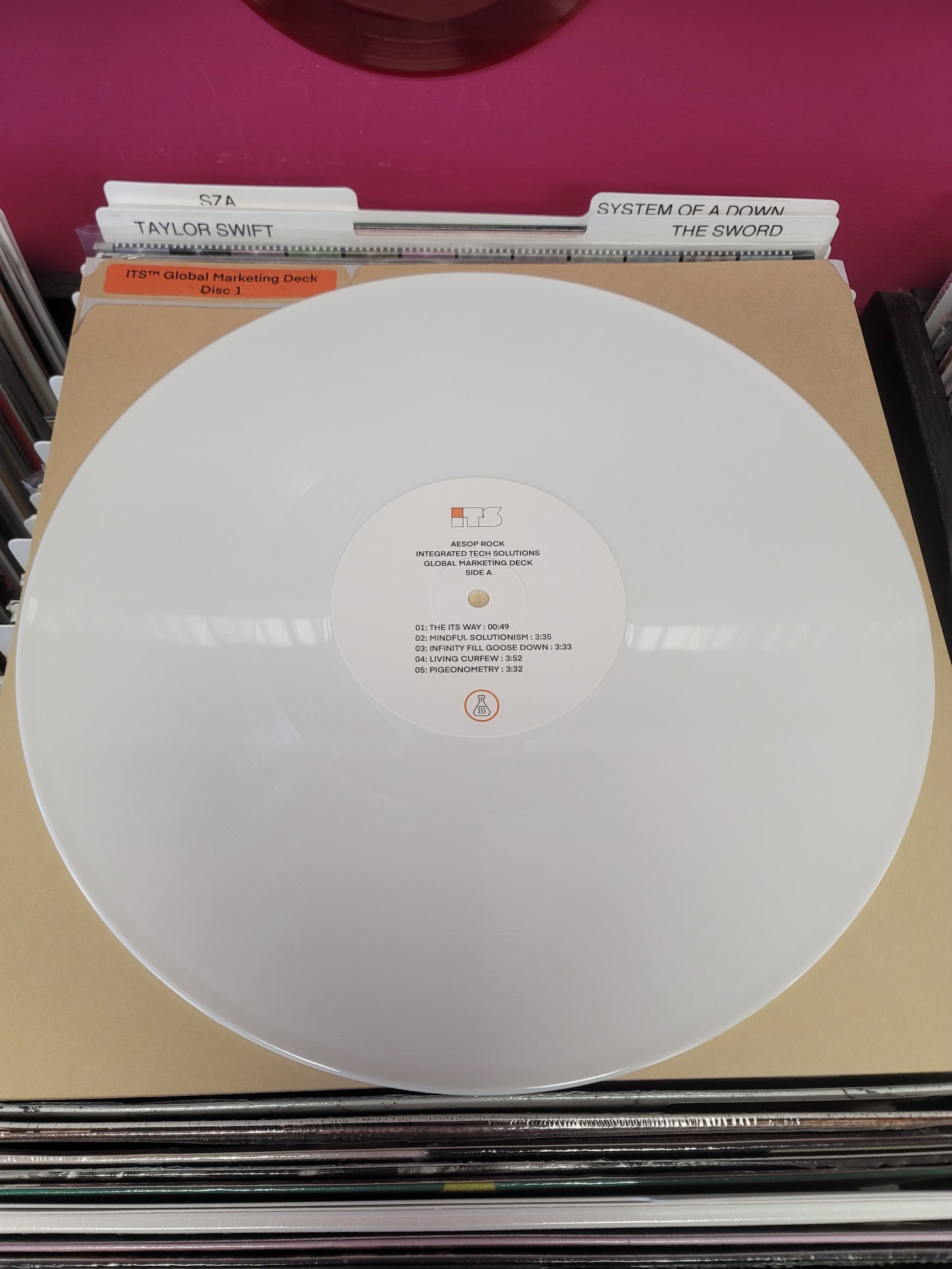 USED: Aesop Rock - Integrated Tech Solutions LP record (white vinyl)