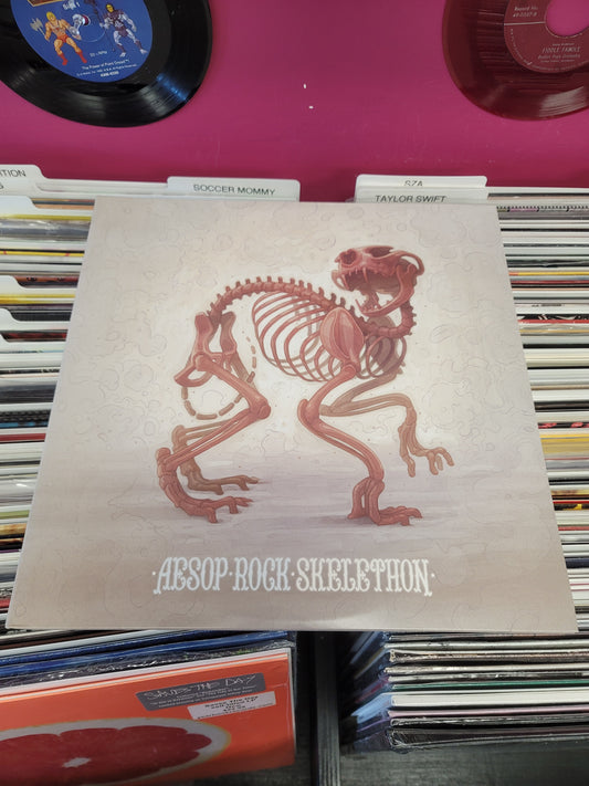 USED: Aesop Rock - Skelethon LP record (red vinyl)
