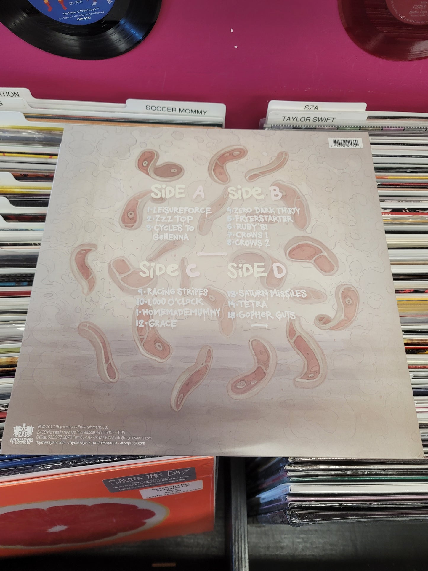 USED: Aesop Rock - Skelethon LP record (red vinyl)