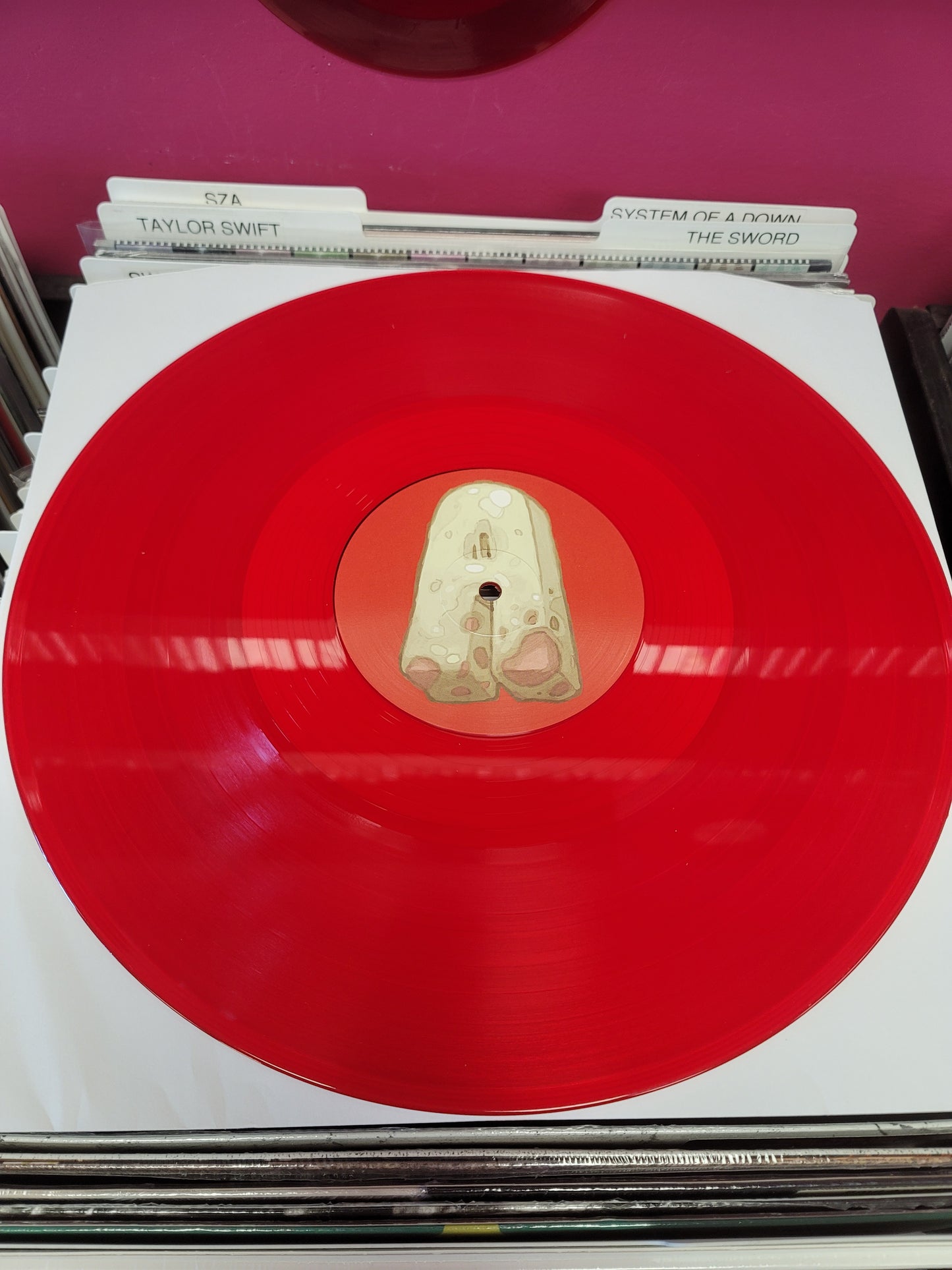 USED: Aesop Rock - Skelethon LP record (red vinyl)