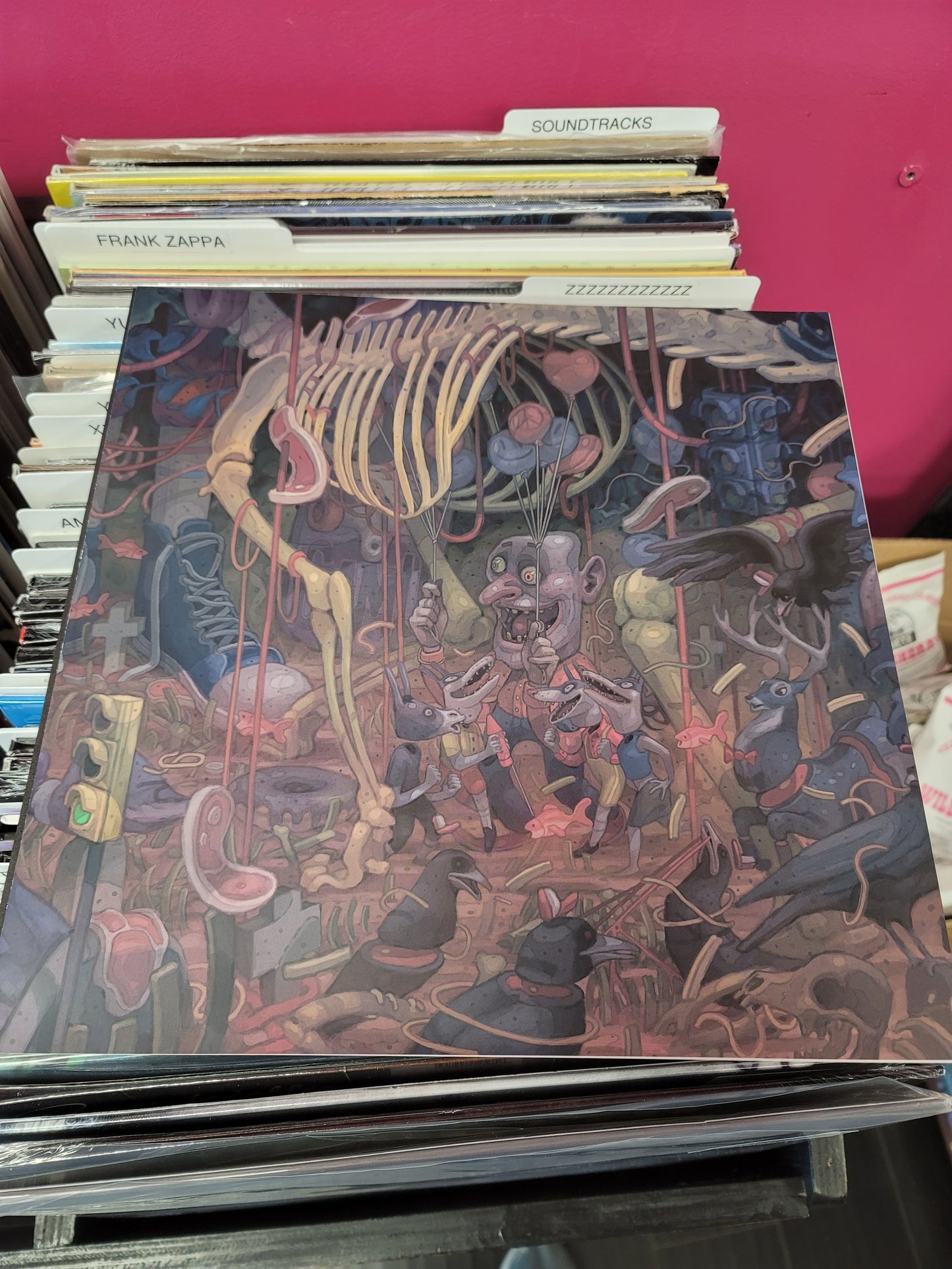 USED: Aesop Rock - Skelethon LP record (red vinyl)