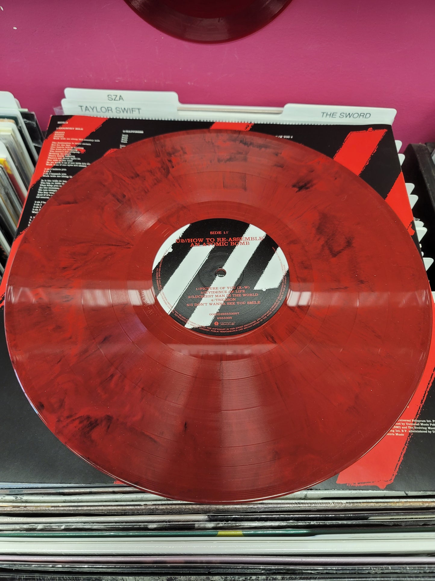 USED: U2 - How To Re-Assemble An Atomic Bomb LP record (red vinyl)