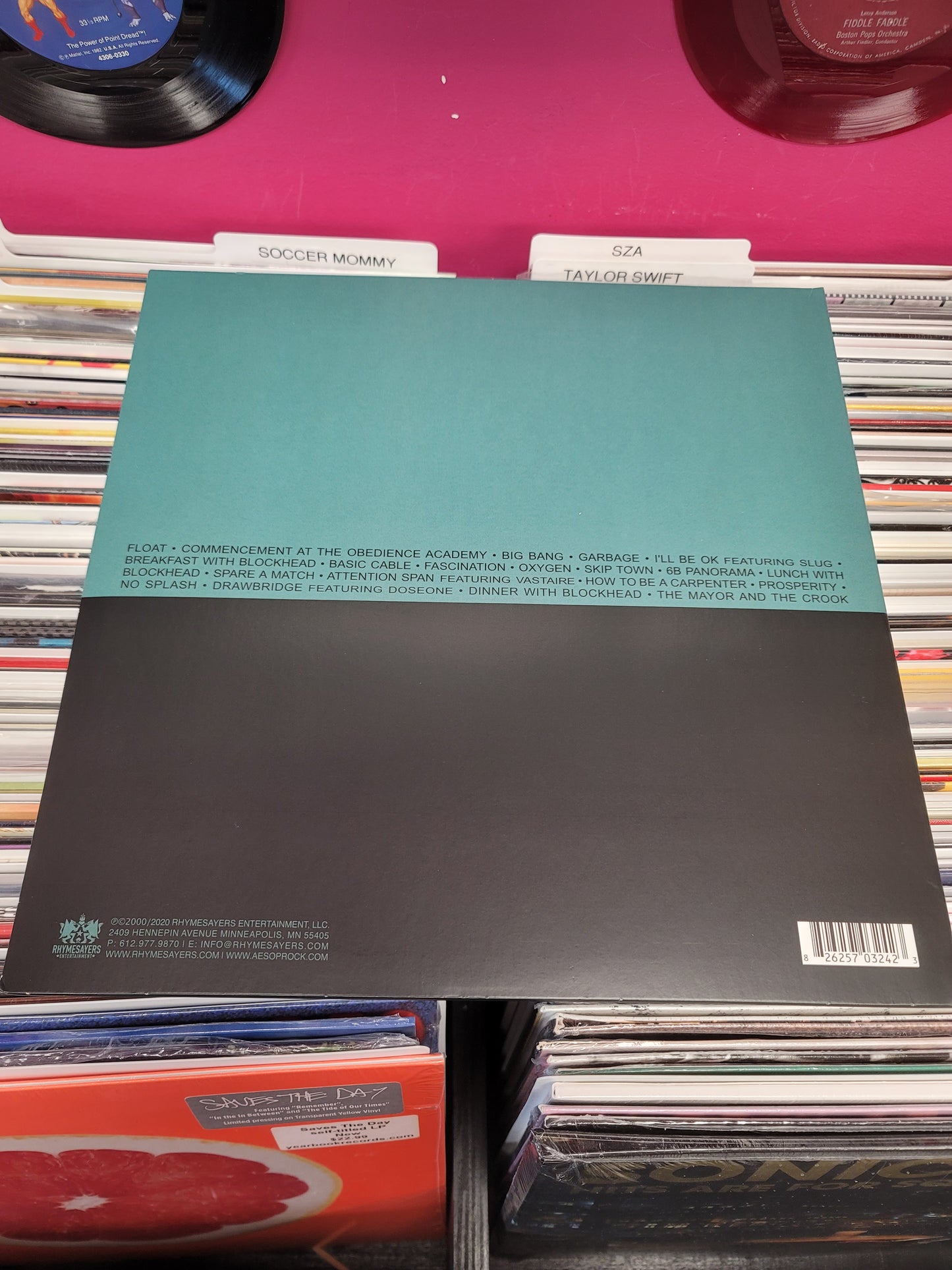 USED: Aesop Rock - Float LP record (green vinyl)