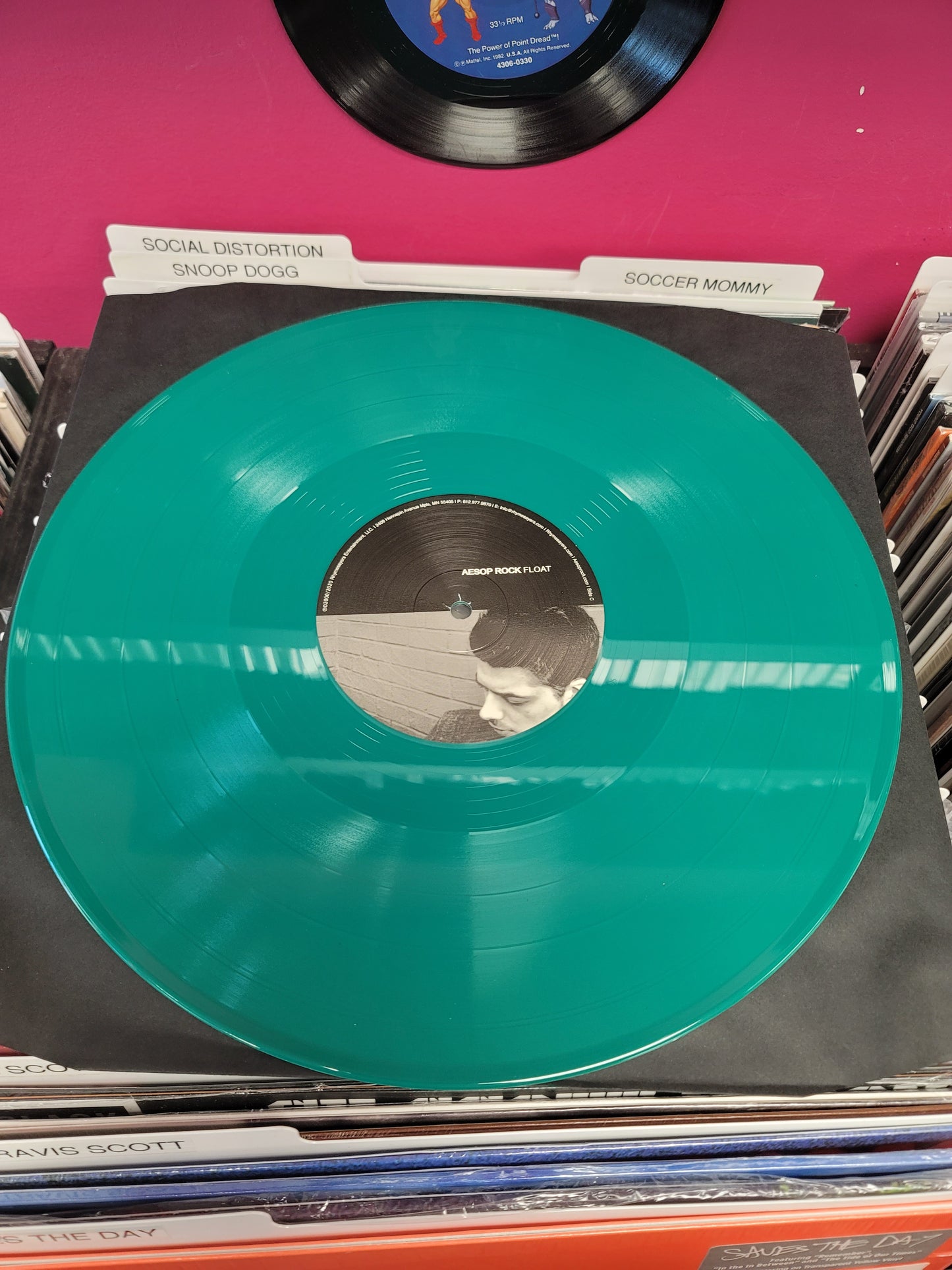 USED: Aesop Rock - Float LP record (green vinyl)