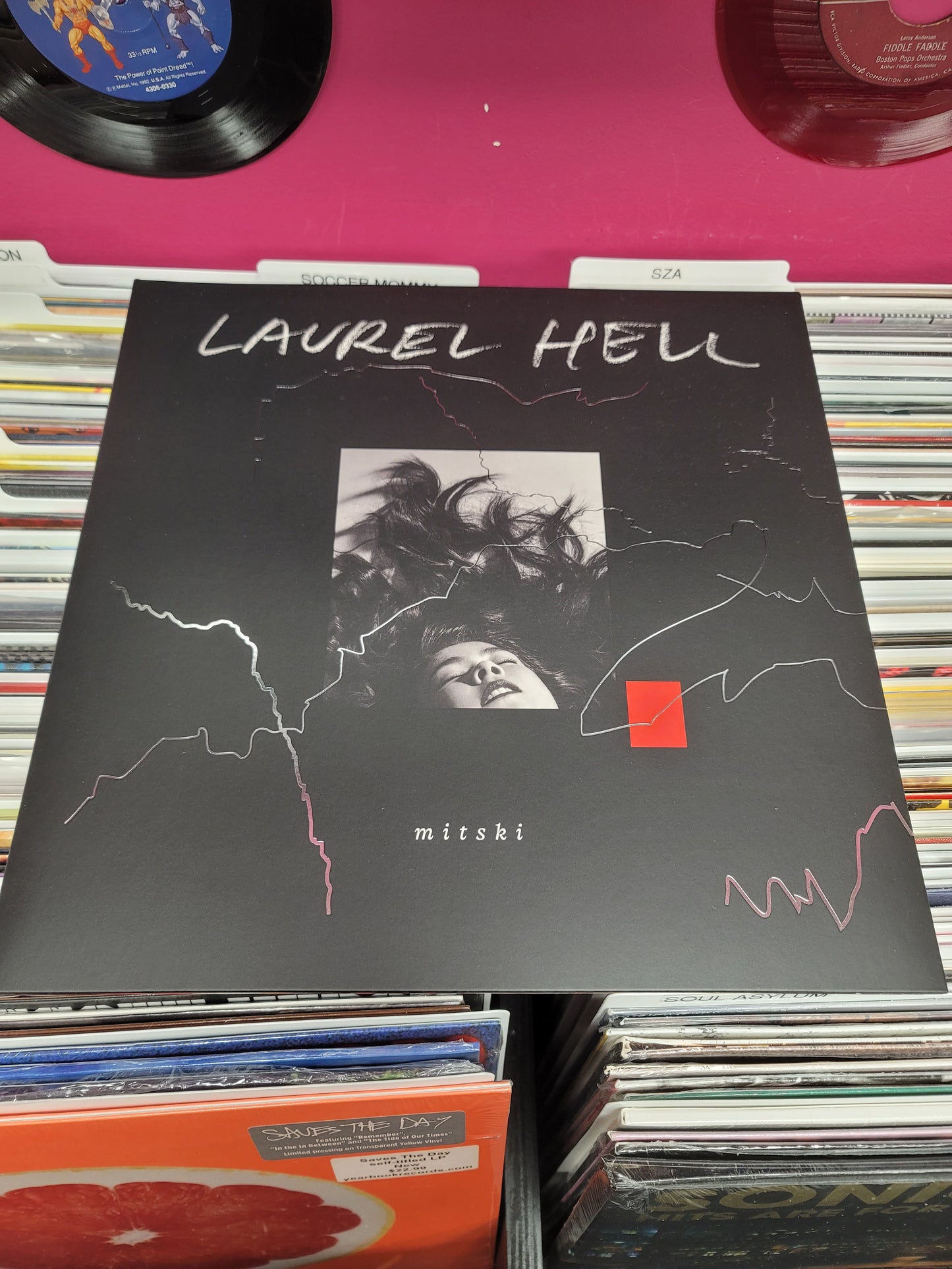 USED: Mitski - Laurel Hell LP record (grey-in-clear vinyl)
