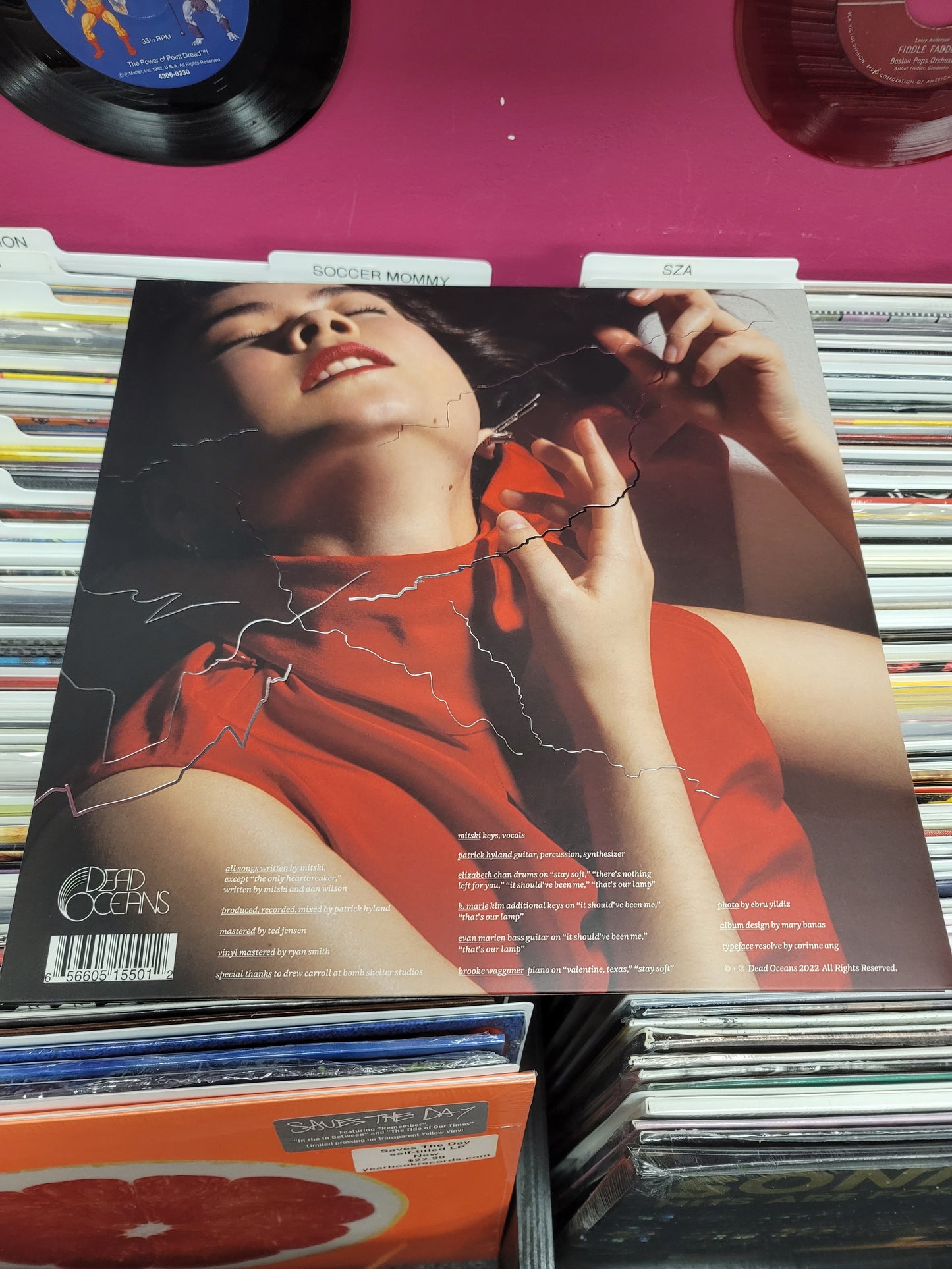 USED: Mitski - Laurel Hell LP record (grey-in-clear vinyl)