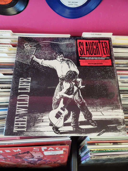 USED: Slaughter - The Wild Life LP record (red / white colored vinyl)