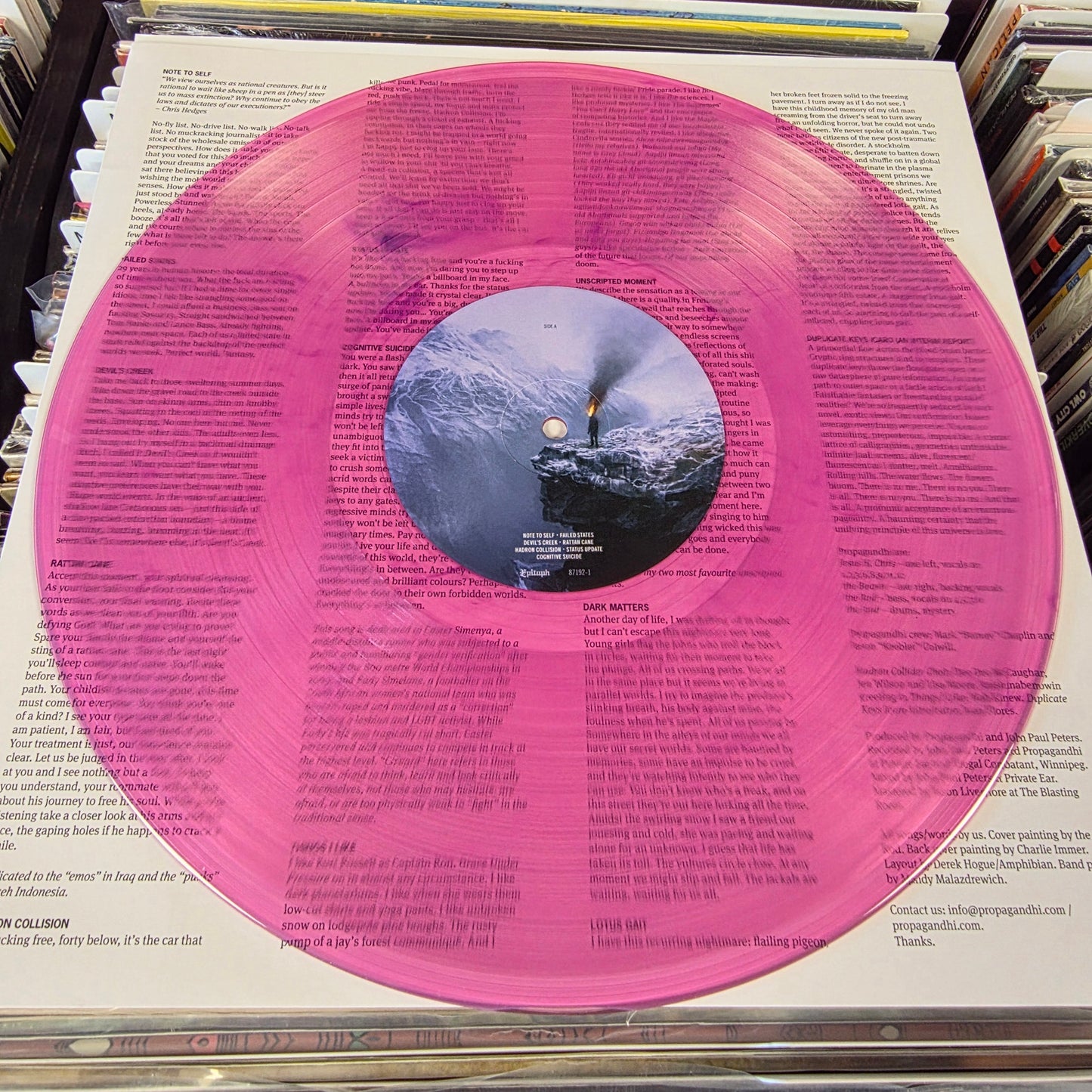 USED: Propagandhi - Failed States LP record (pink vinyl)