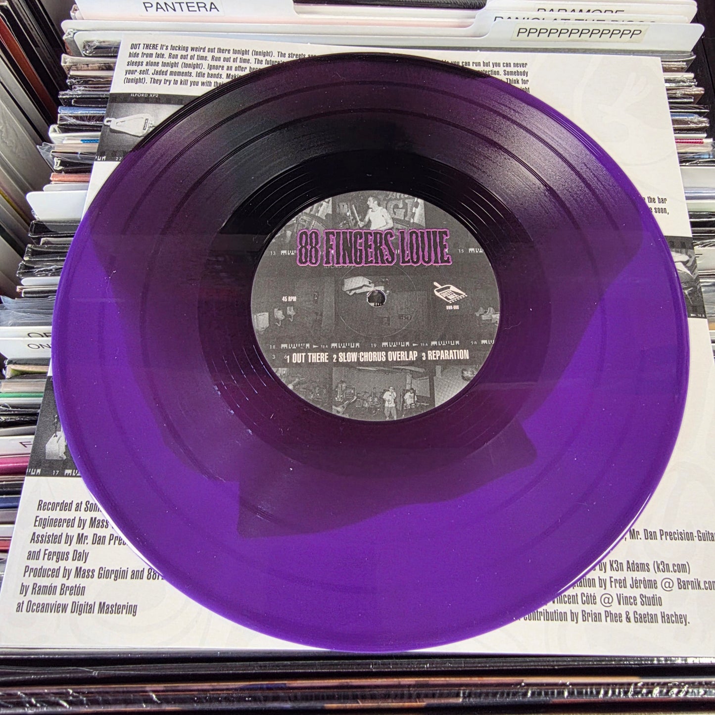 USED: 88 Fingers Louie / Kid Dynamite split 10" EP (purple / black vinyl)