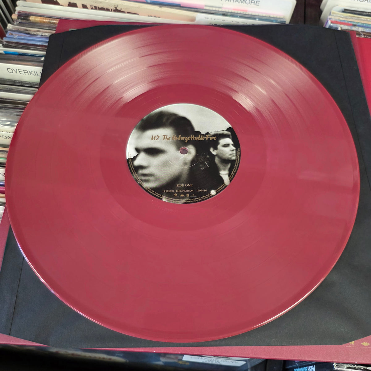 USED: U2 - The Unforgettable Fire LP record (burgundy vinyl)