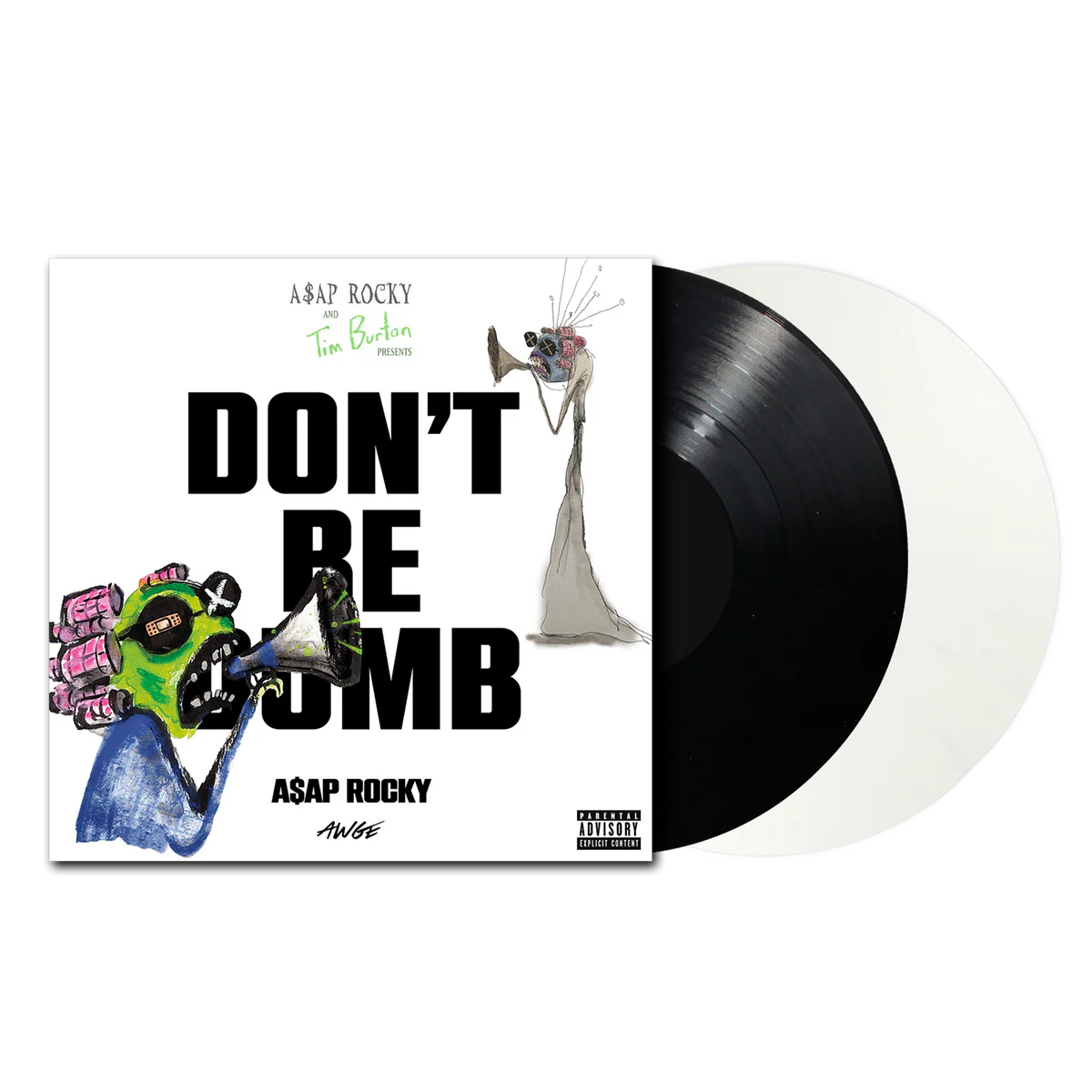 A$AP Rocky - Don't Be Dumb LP record (black & white vinyl)