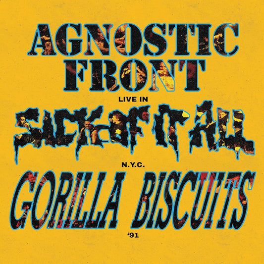 Agnostic Front/Sick of It All/Gorilla Biscuits - Live in NYC '91 LP vinyl record