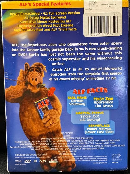 USED: ALF Season 1 DVD