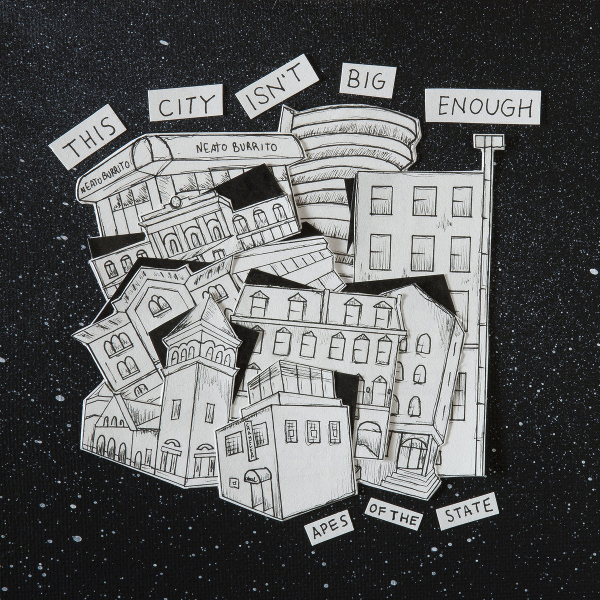 Apes of the State - This City Isn't Big Enough LP record (clear vinyl w/ splatter)