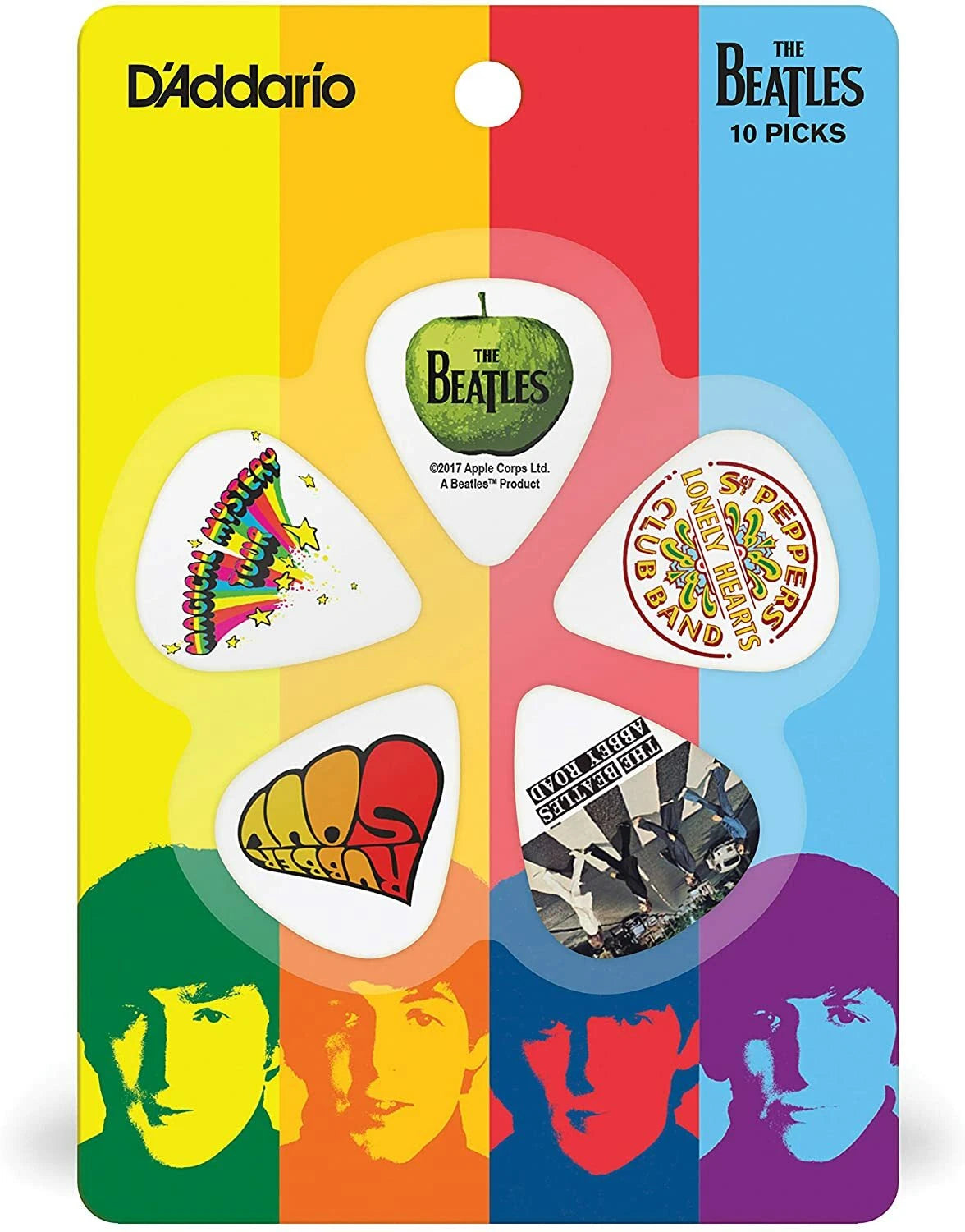 The Beatles "Planet Waves" Heavy Guitar Picks 10 PACK: D'Addario 1CWH6-10B3