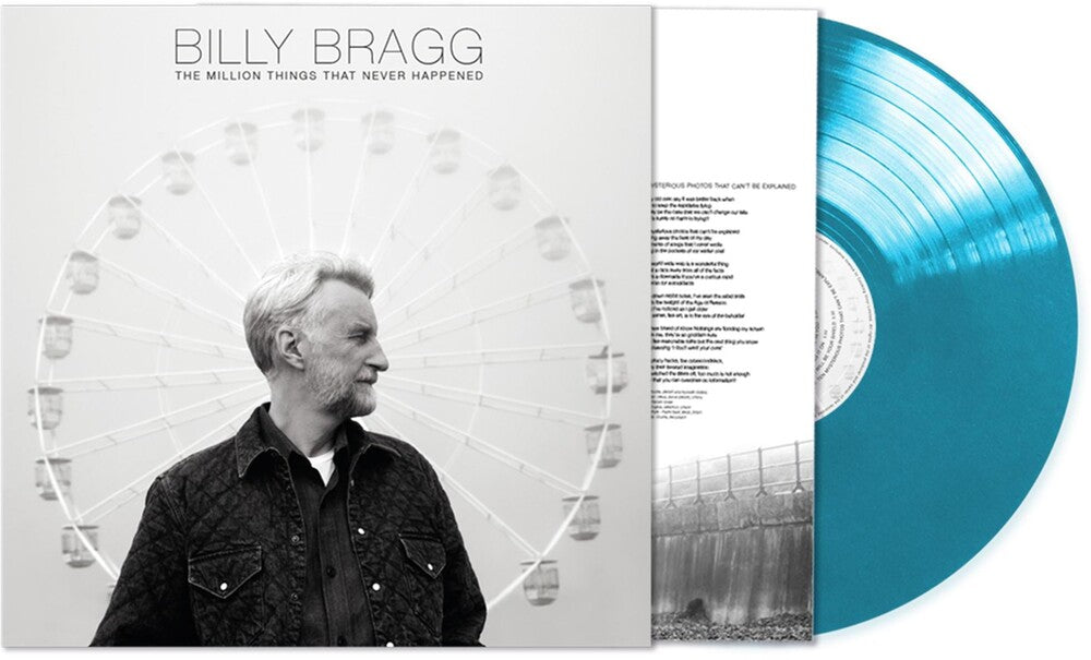 USED: Billy Bragg - The Million Things That Never Happened LP record (blue/green vinyl)