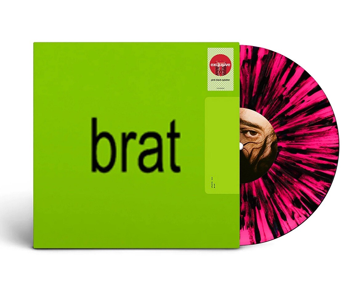 USED: Charli XCX - brat LP record (Target exclusive on pink/black splatter vinyl)